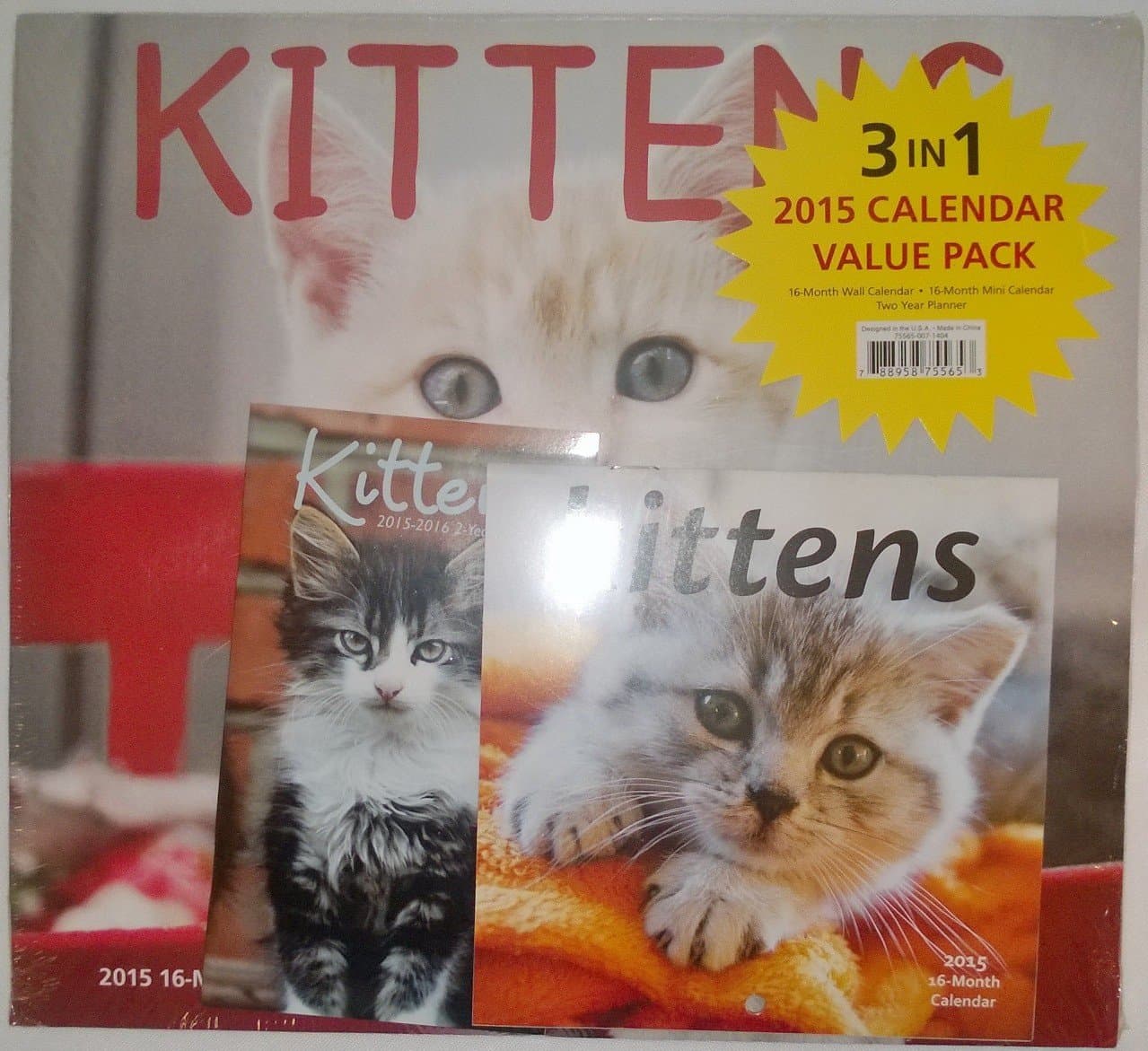 2015 Cute Kittens 16 Month Calendar/Planner Gift Set (Pack)
