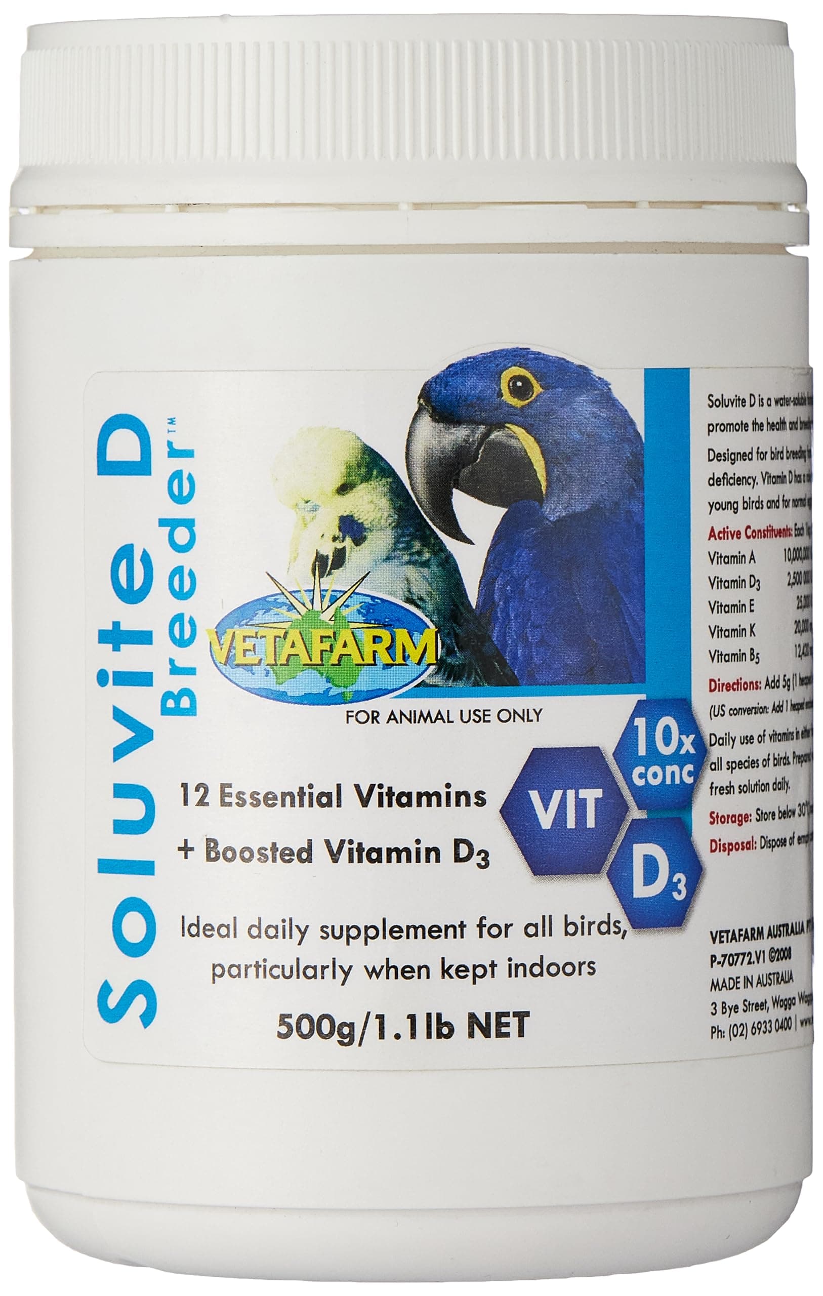 Vetafarm Soluvite D Breeder 500G