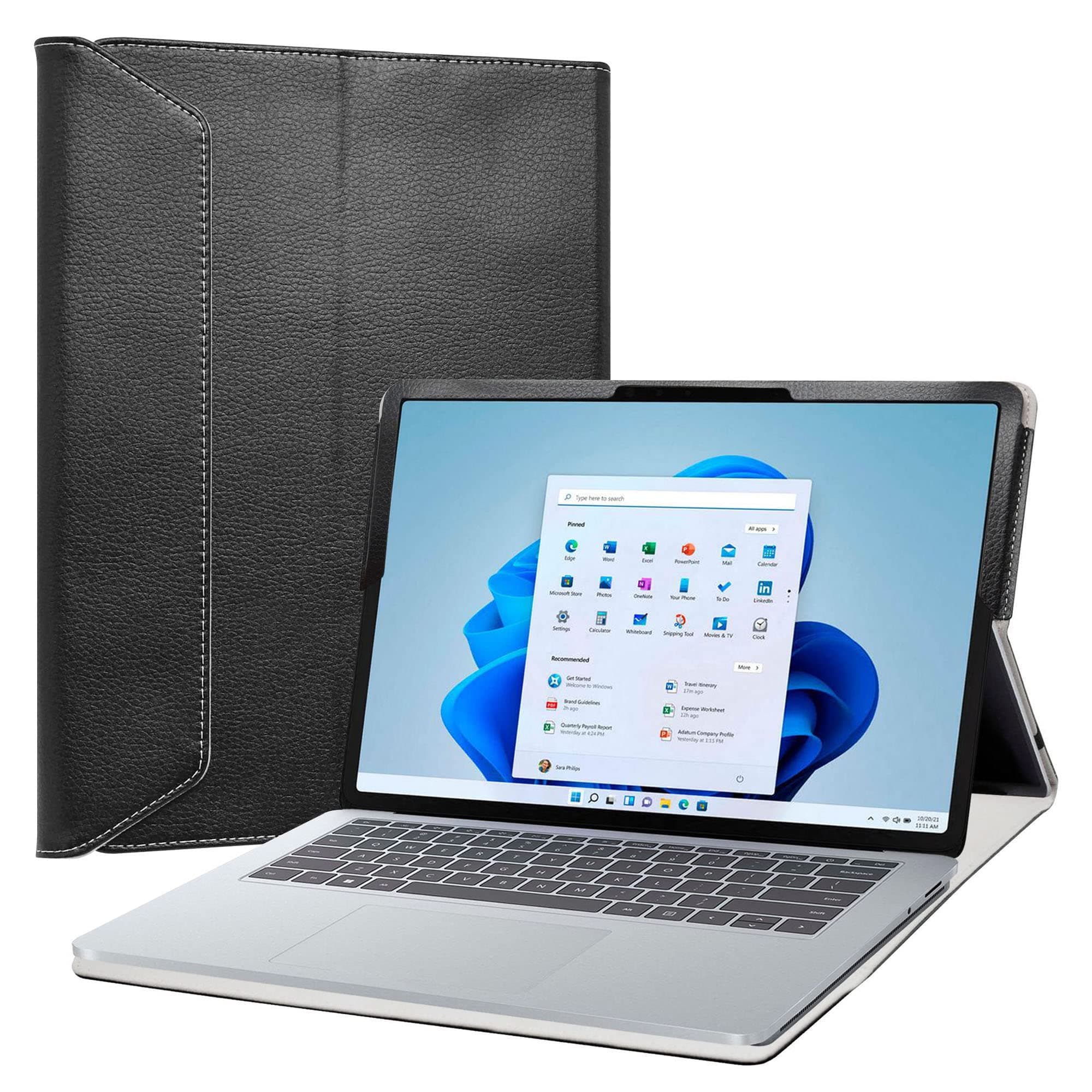 LiuShan for Surface Laptop Studio Case,Surface Laptop Studio 2 Case,PU Leather Slim Folding Stand Cover for 14.4" Microsoft Surface Laptop Studio/Microsoft Surface Laptop Studio 2 Tablet,Black