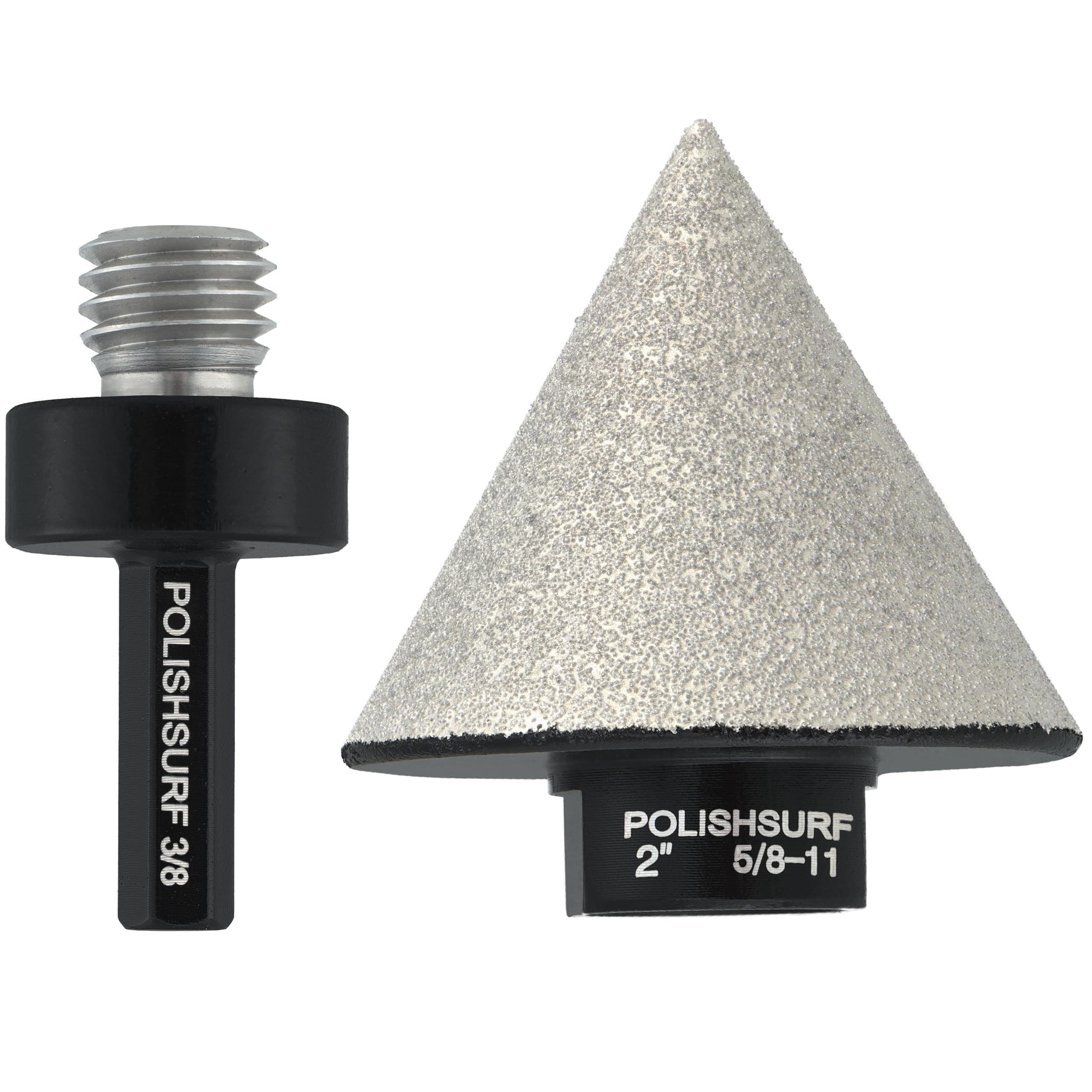 Diamond Beveling Chamfer Bit 2" (50mm) Porcelain Ceramic Tile Cutter with Core Drill Bit Hex Shank Adapter for Diamond Hole Saw Enlarging Trimming Polishing Shaping Existing Holes