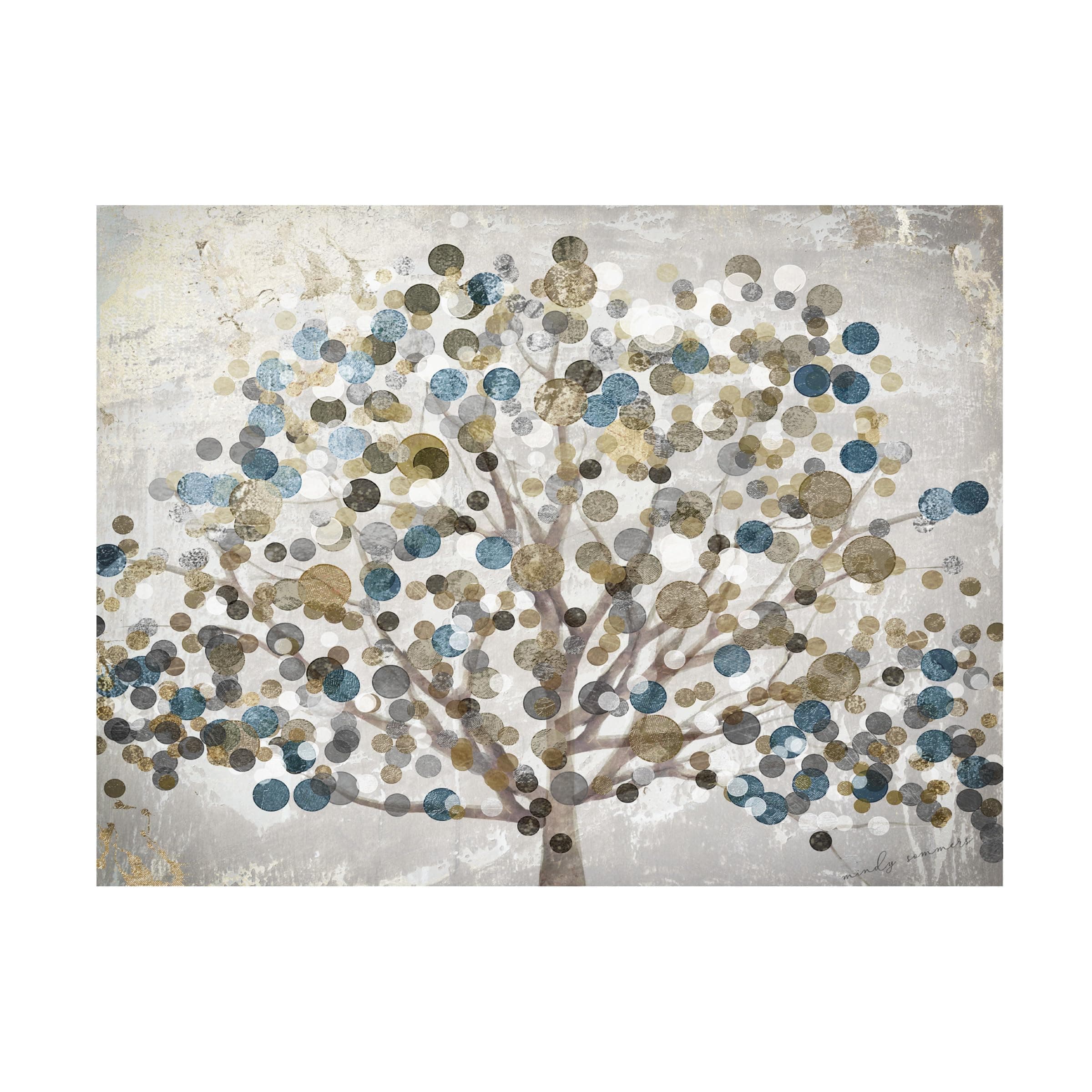 Wrapped Canvas Wall Art - Color Bakery 'Bubble Tree' Wall Art for Living Room, Bedroom, or Office Décor - 24x32