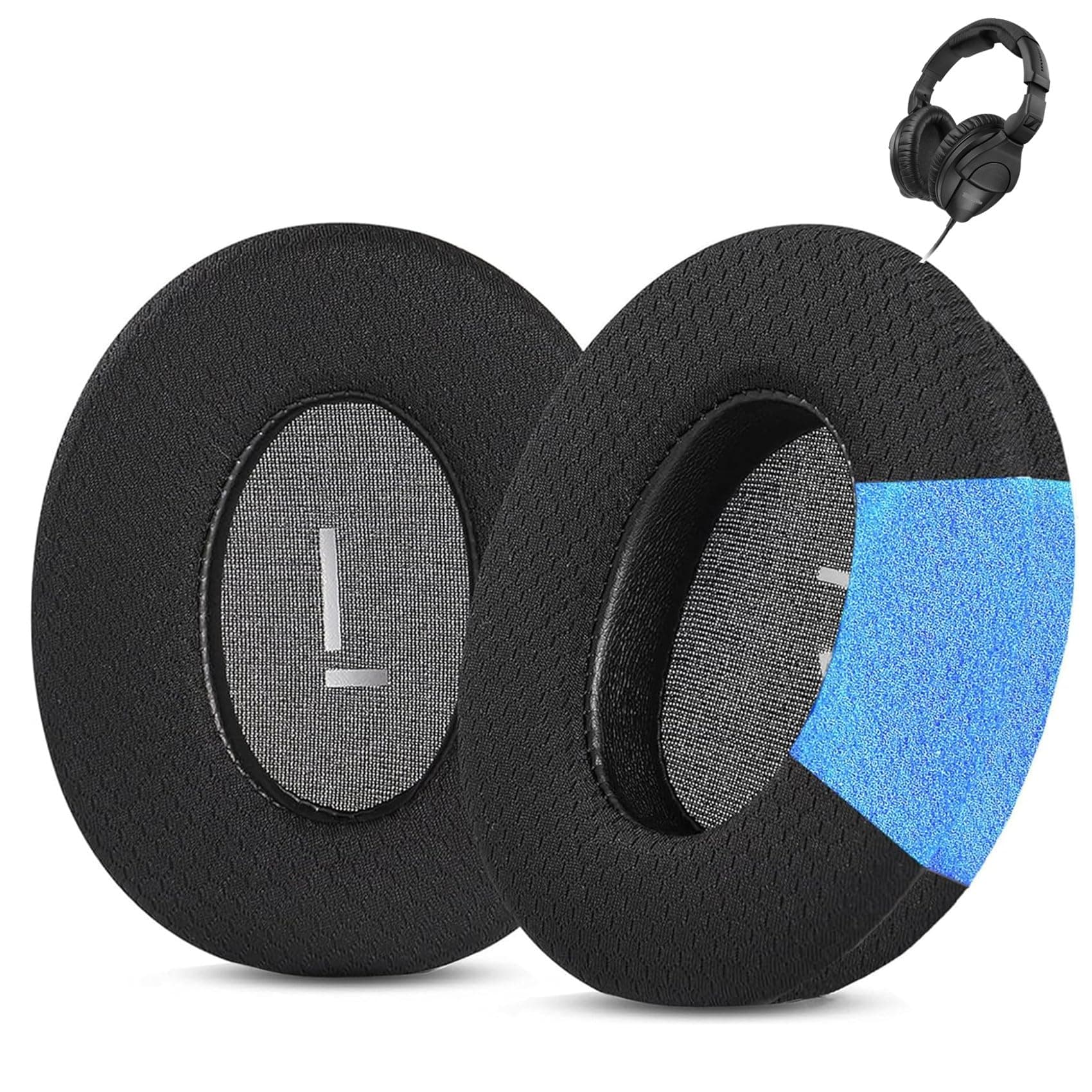 HD 280 Pro Ear Pads Replacement Ear Cushion for Sennheiser HD280 Pro/ HD280/ HMD280 Pro/ HMD281 Headphone Upgraded Fabric Earpads | Black