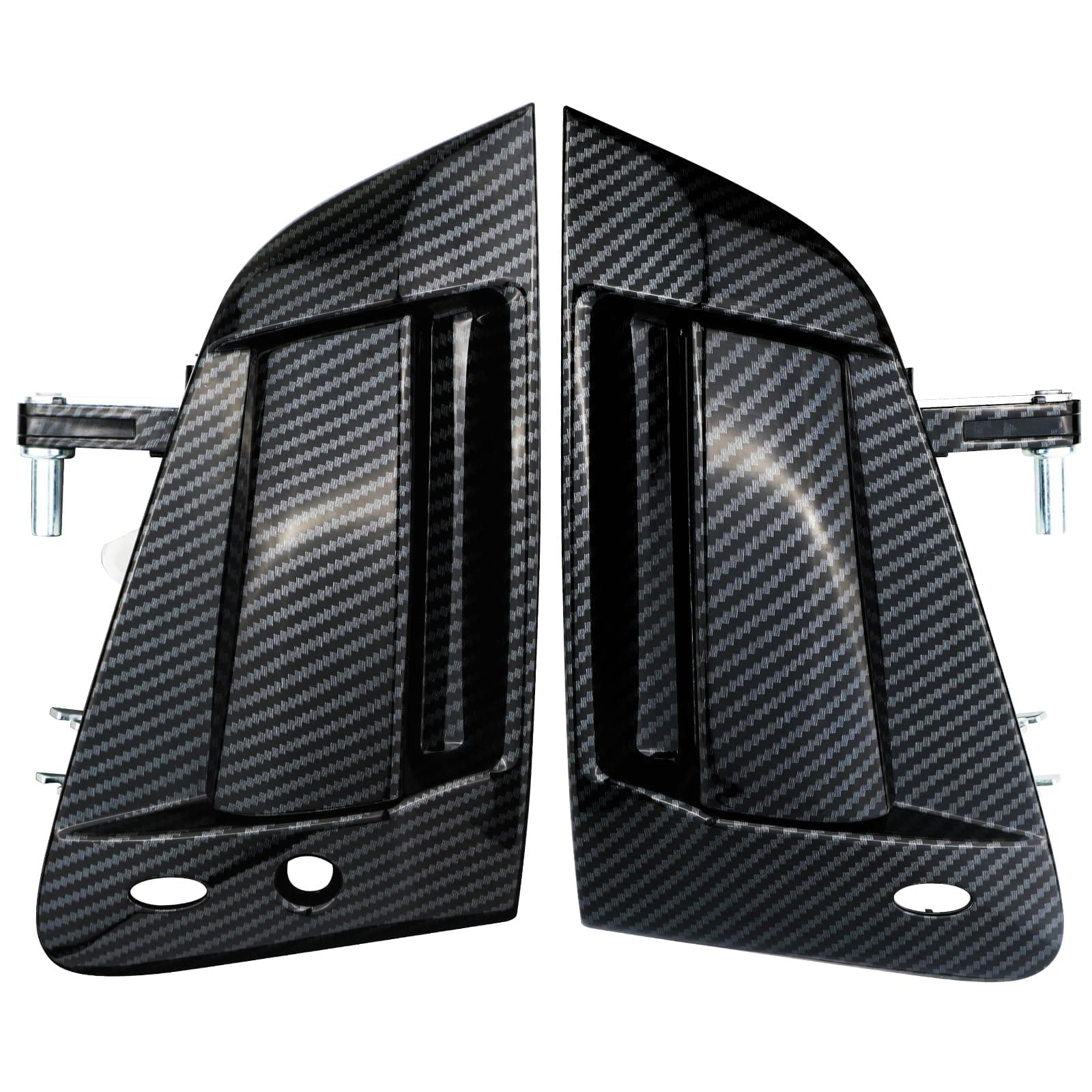 Pair Exterior Door Handle Assembly Front Left&Right Side Carbon Fiber Compatible with 2009-2017 Nissan 370Z Replaces 80606-1EA0B 80607-1EA0B