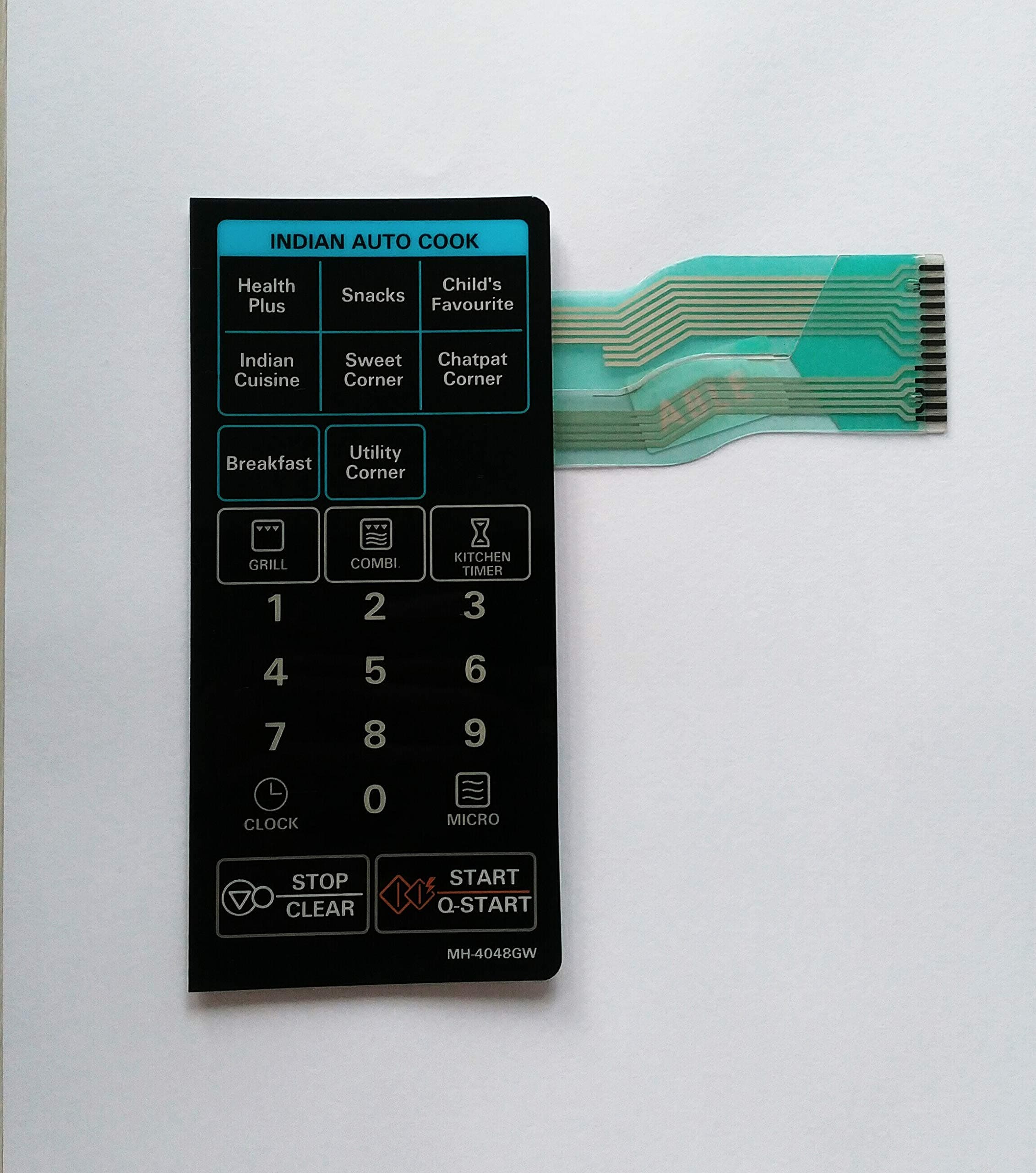 Able MH4048GW Microwave Oven Membrane Keypad (Multicolour)