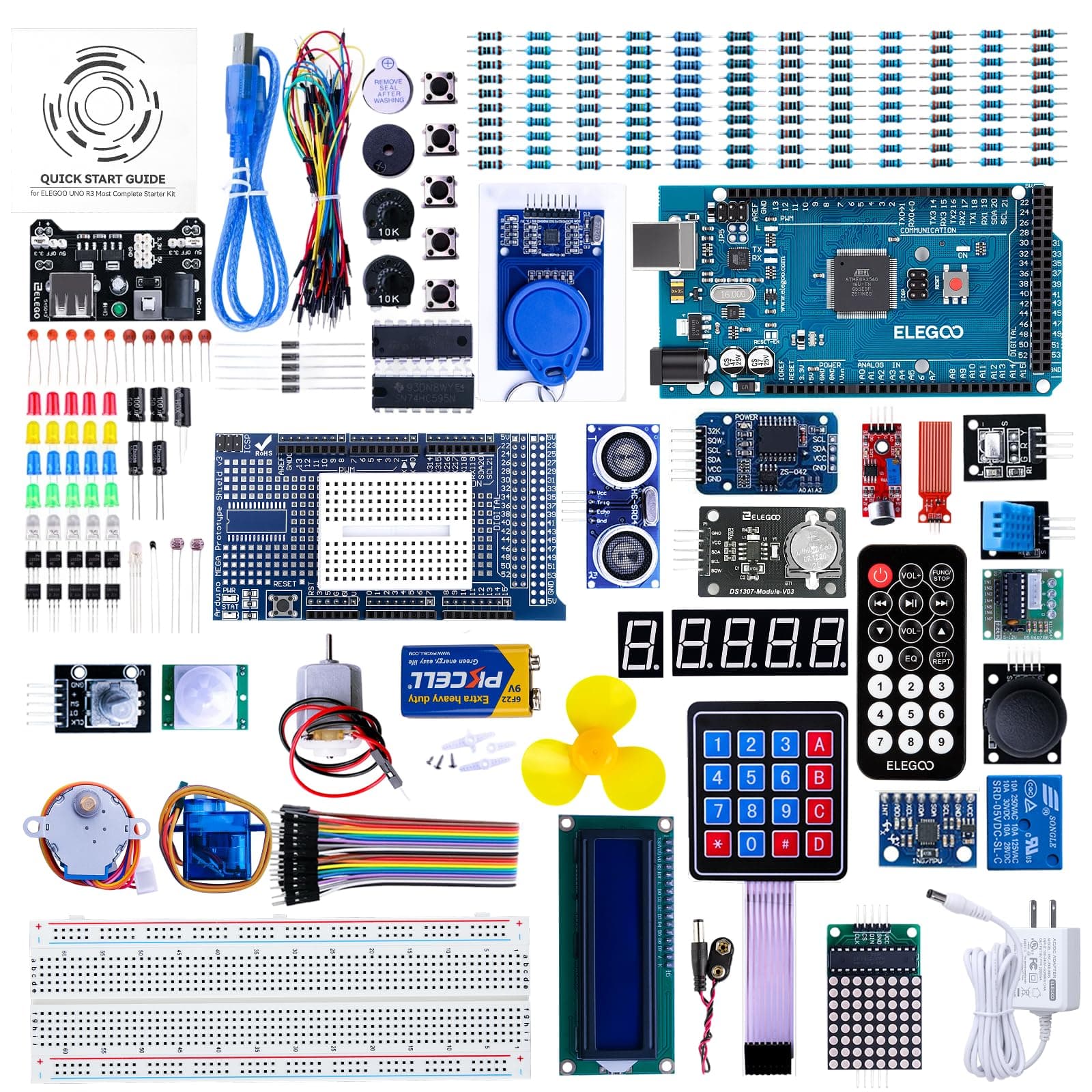 ELEGOO Mega R3 Project The Most Complete Ultimate Starter Kit with Tutorial Compatible with Arduino IDE