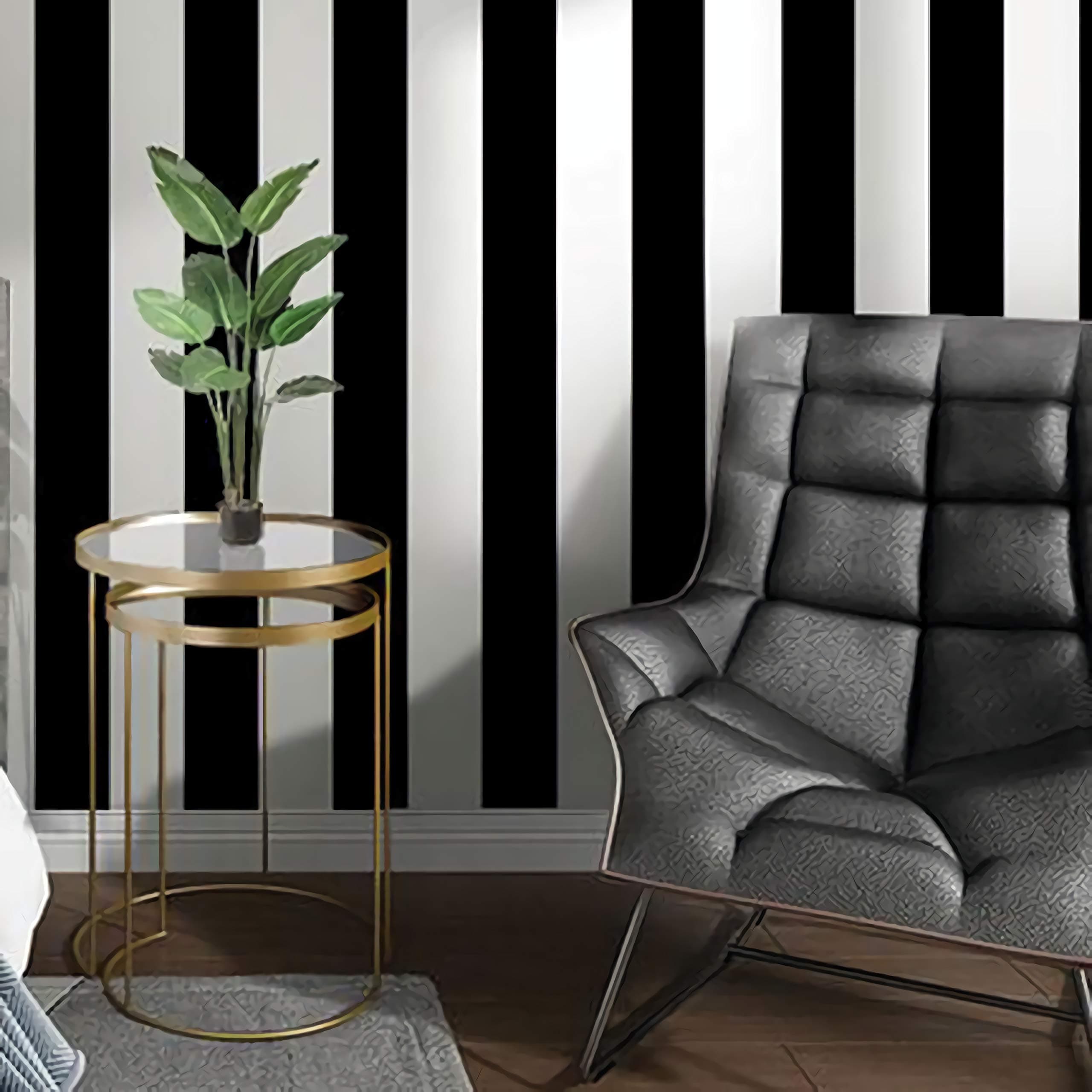 Stripe Black and White Peel and Stick Wallpaper Self-Adhesive Wallpaper 118"x17.7" Removable Contact Paper Waterproof Wall Paper Decorative Wall Covering Cabinets Shelves Drawer Liner Vinyl