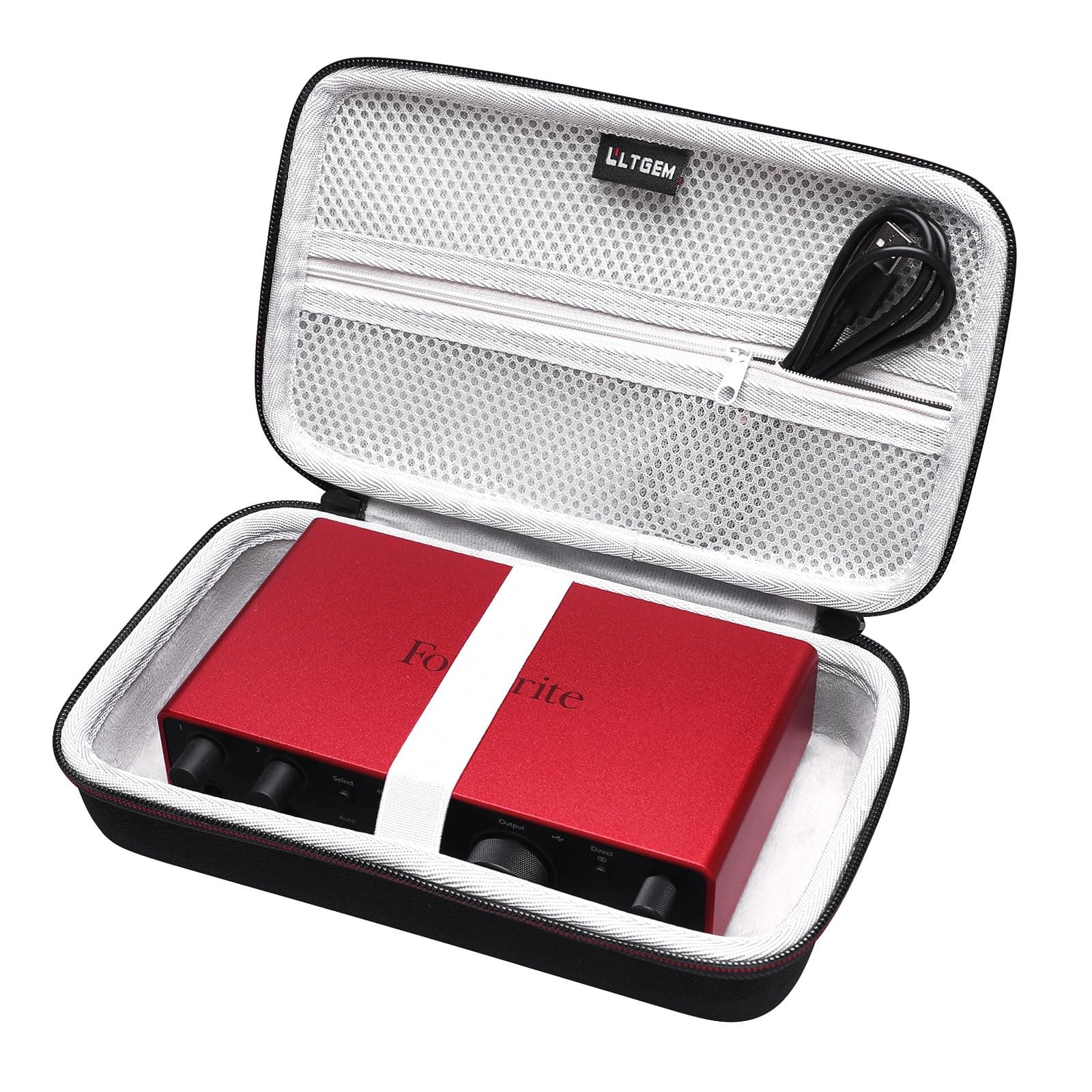 LTGEM EVA Hard Case for Focusrite Scarlett 4i4 (3rd Gen) USB Audio Interface with Pro Tools - Travel - Protective Carrying Storage Bag