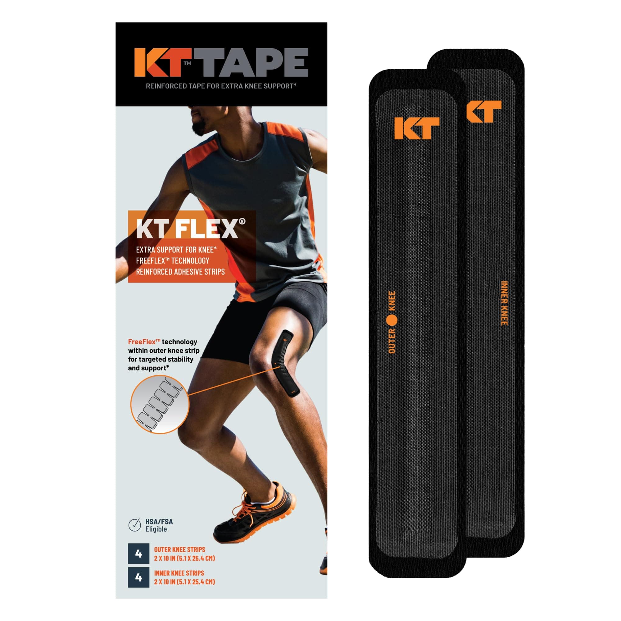 KT FLEX FOR KNEE 8PC/4TIME USE BLK/BLU