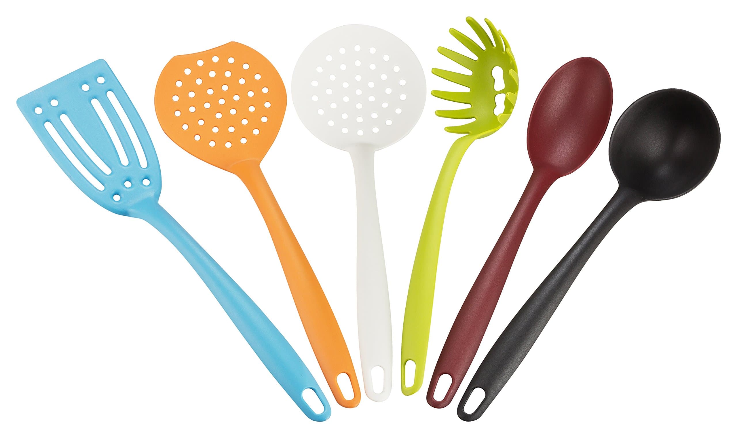 various kitchen utensils set, Colourful, 6x