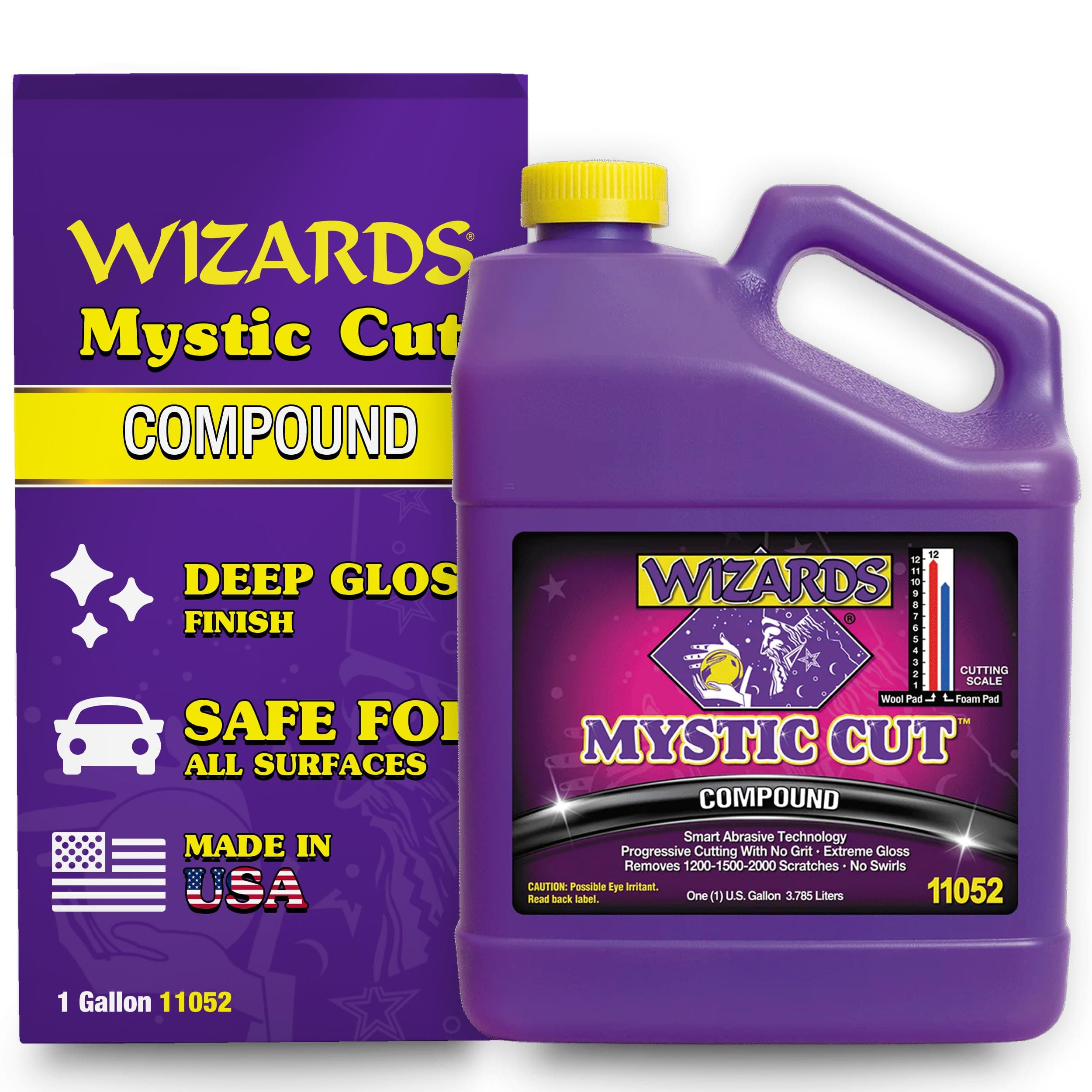 Wizards Buffing Liquid - Cutting Compounds & Polish Machine Glaze (Gallon, Mystic Cut Compound)