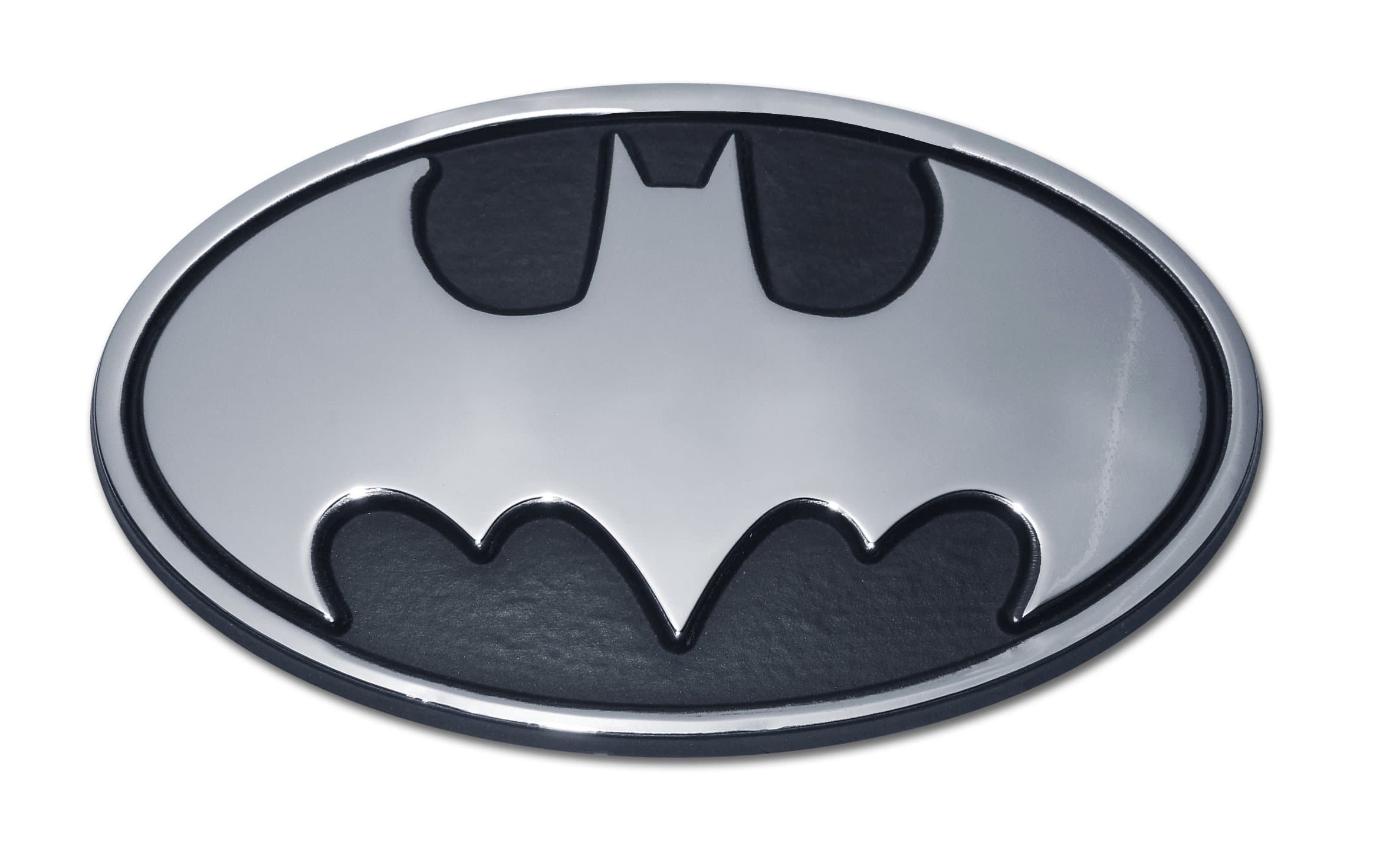 Elektroplate Offically Licensed DC Comics Batman Oval All Metal Superhero Emblem for Cars, Trucks, and All Auto | Universal Fit at 3.8" x 2.25" | Weatherproof