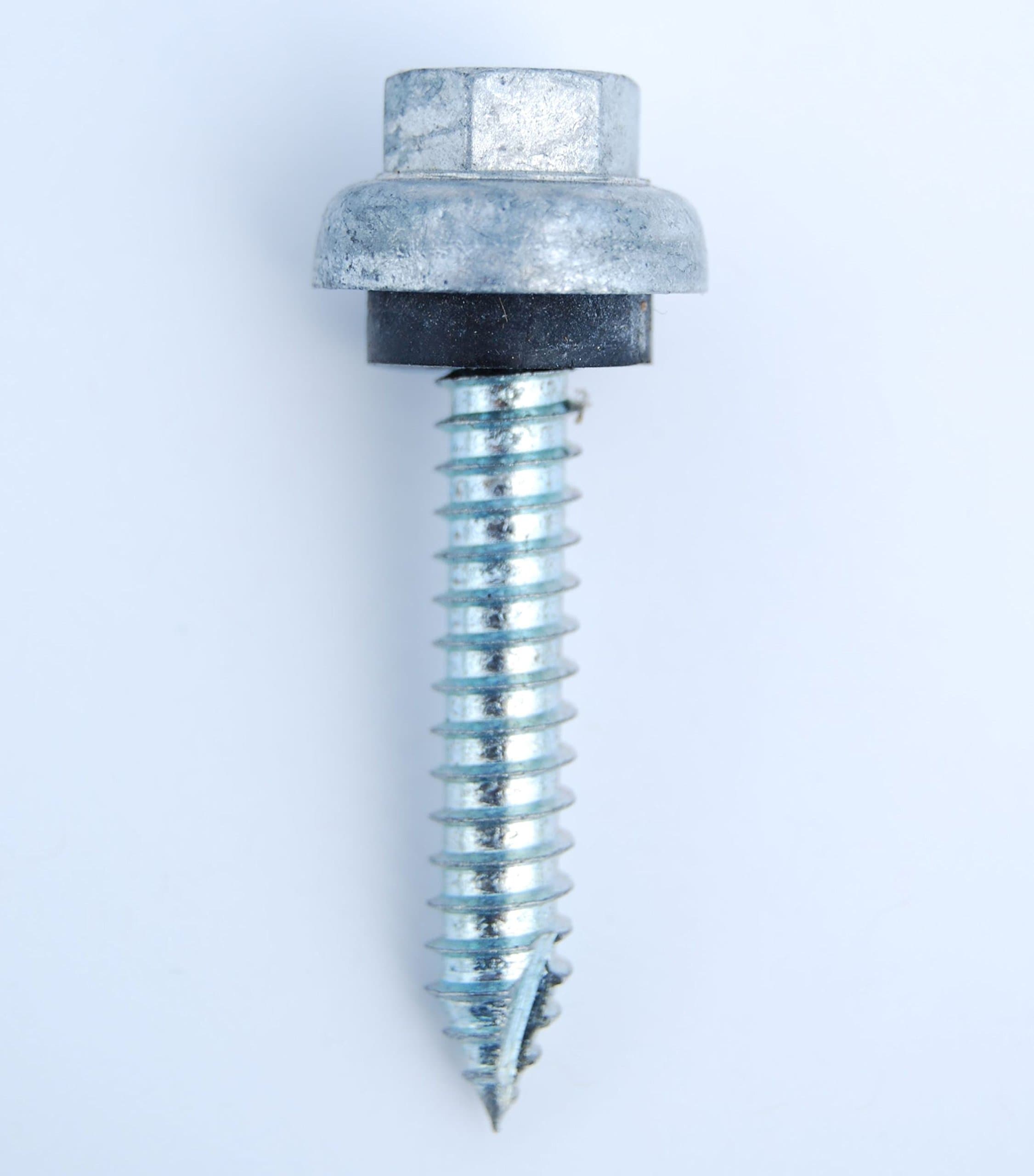 #14 X 1 1/2" Zac"Long Life" Type 'AB' Mill Point Roof Screws with 3/8" Head, 250/bag