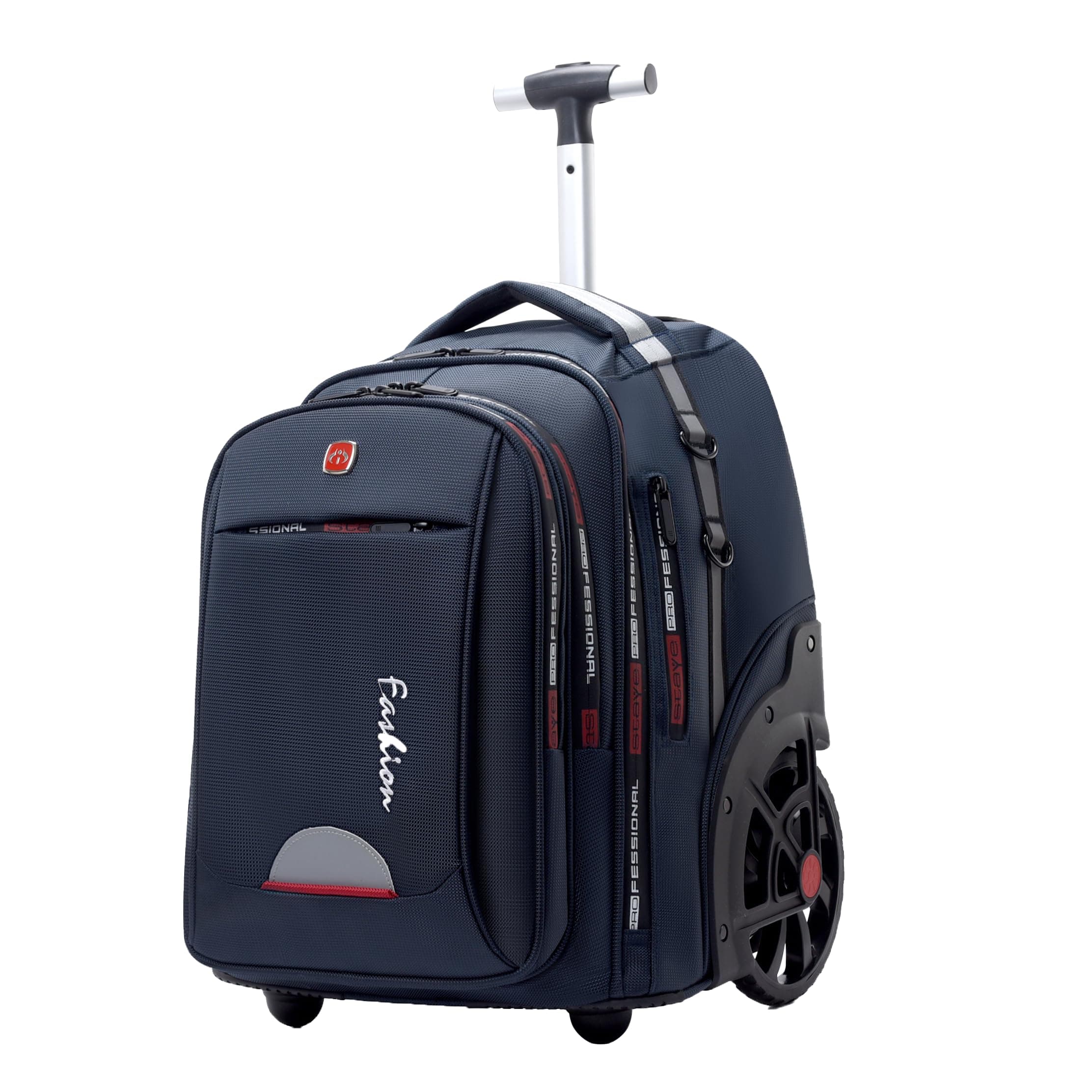 Rolling Backpack for Adults, 22 Inch Backpack with Wheels for Business, College Student and Travel Commuter, Waterproof Wheeled Backpack (blue)