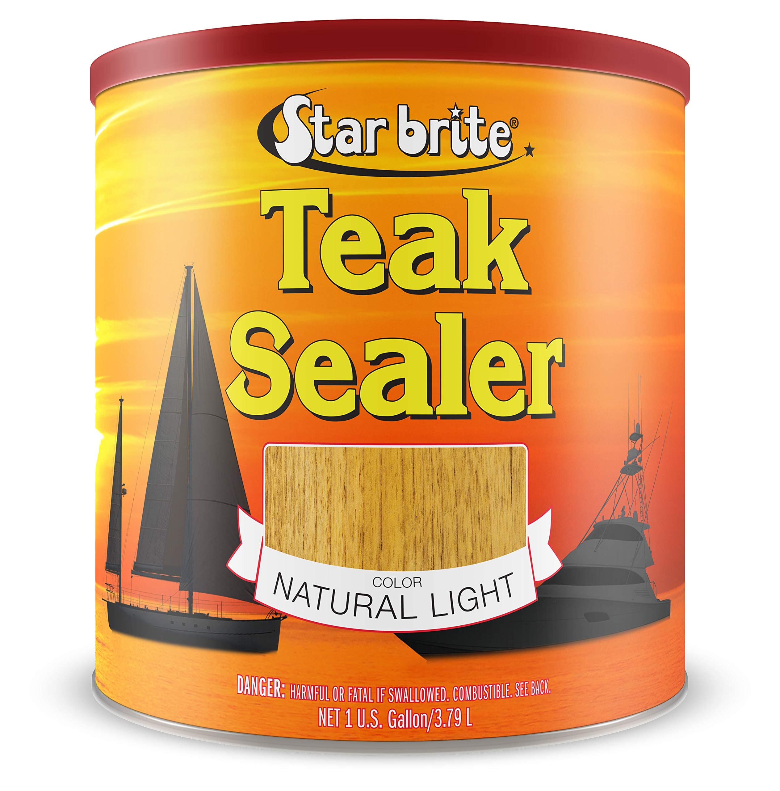STAR BRITE Teak Sealer - No Drip, No Splash Formula - One-Coat, Durable Protection for All Fine Woods - Perfect for Outdoor Furniture & Marine Use - Natural Light 1 Gallon (087900)
