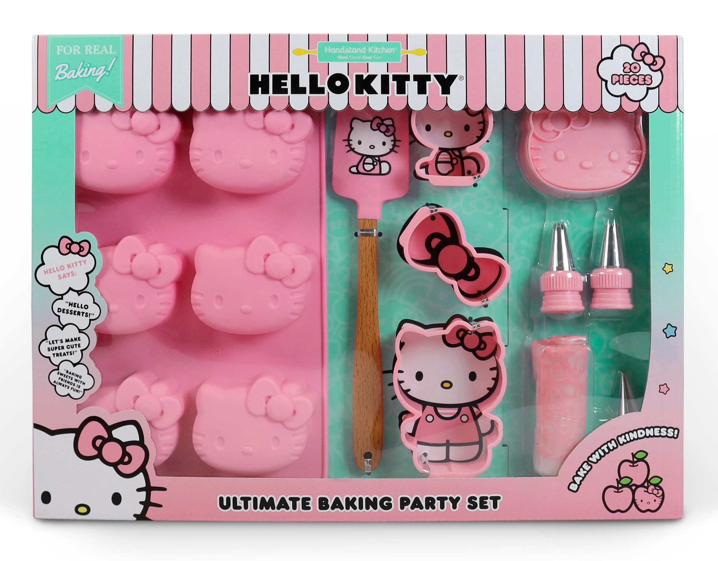 Handstand Kitchen Hello Kitty Ultimate Baking Party Set with Cupcake Mould, Cookie Cutters and More