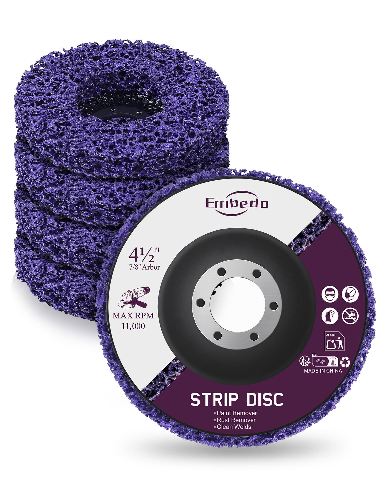 5PCS Strip Discs for Angle Grinder Paint Scraper Rust Remover for Metal,115mm Paint Stripper Abrasive Wheel Surface Polish Clean Tool