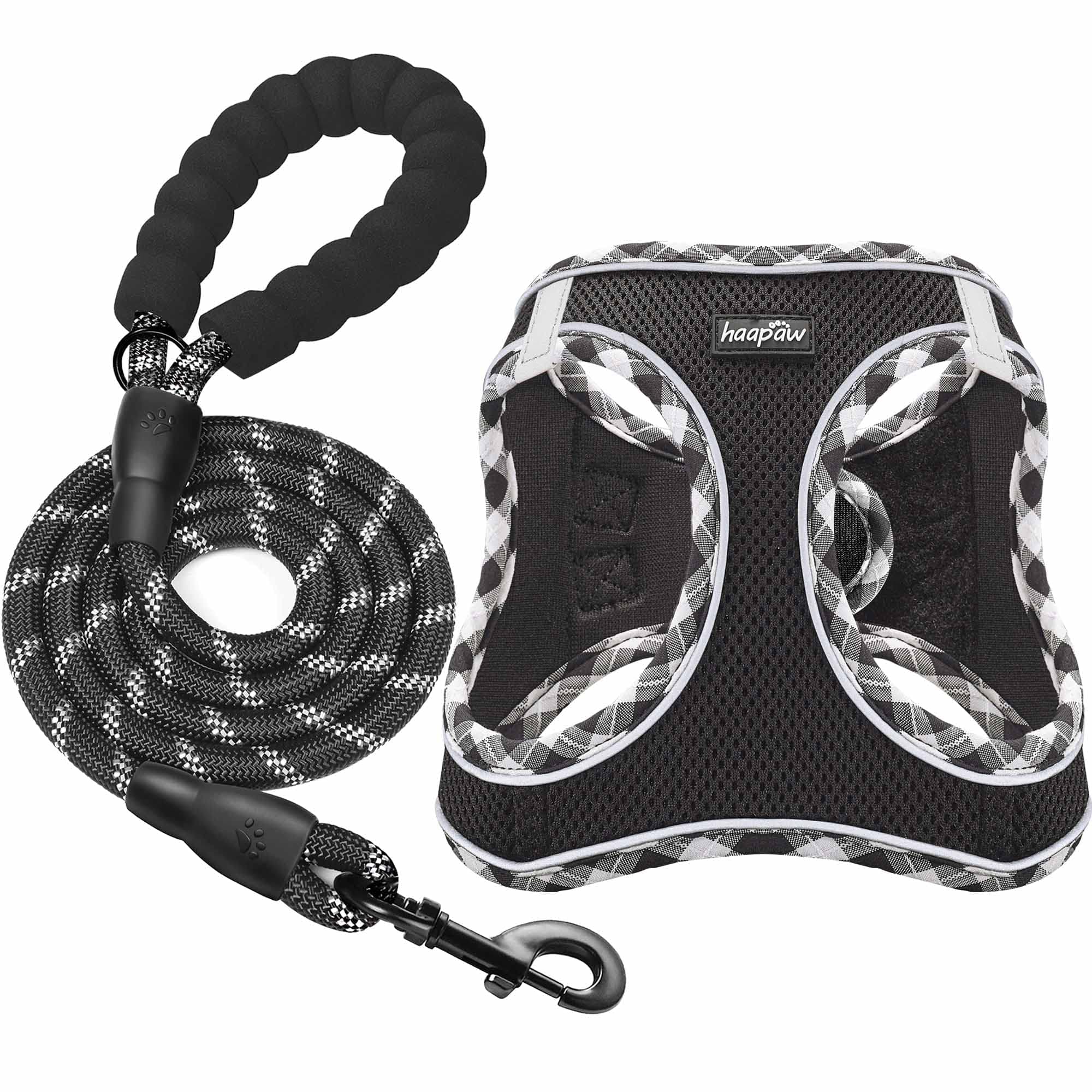 Dog harness with leash set