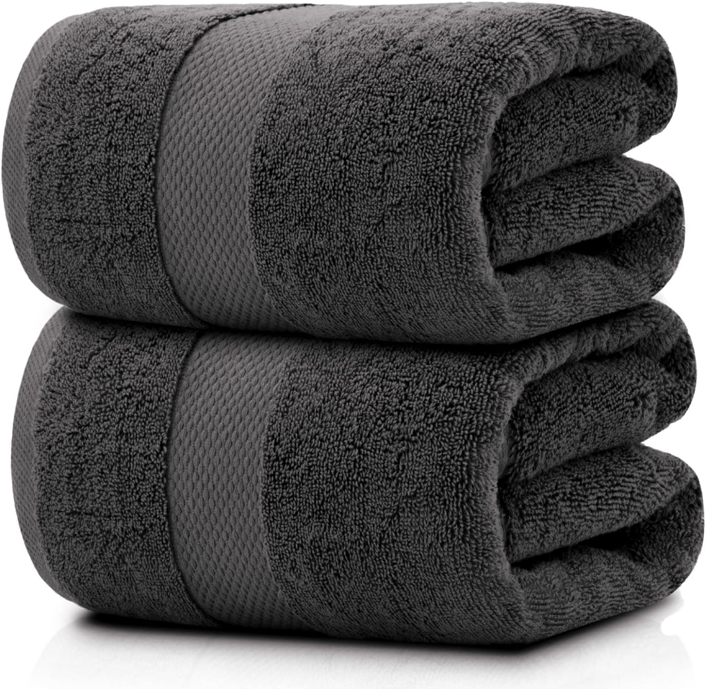 Luxury Bath Sheets Towels for Adults Extra Large | Highly Absorbent Hotel Collection | 35x70 Inch | 2 Pack (Charcoal Gray)
