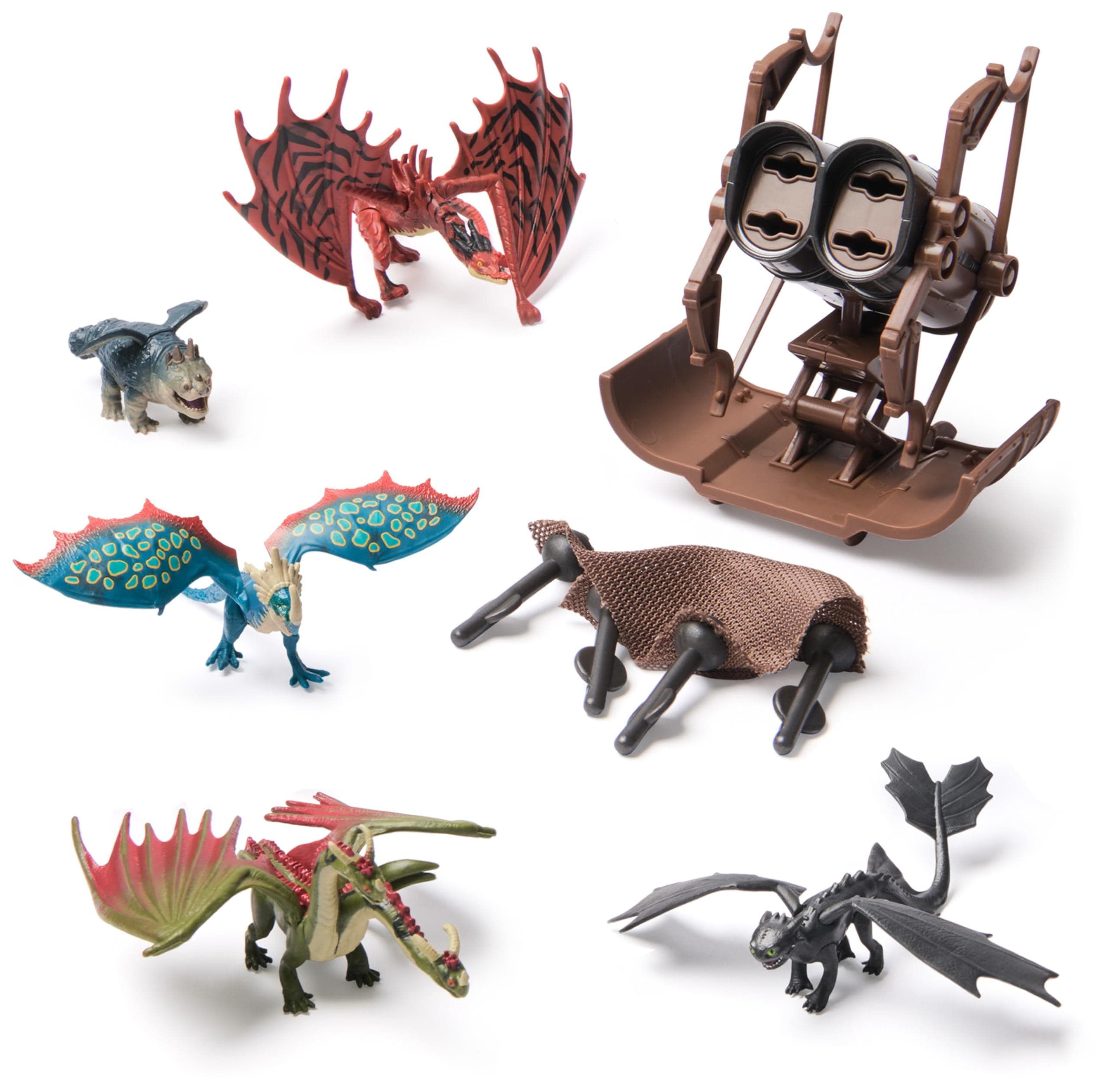 How to Train Your Dragon, 5-Pack Dragon Catcher Set with Hiccup’s Mangler Net Launcher, Kids Toys for Boys & Girls Ages 4 and up
