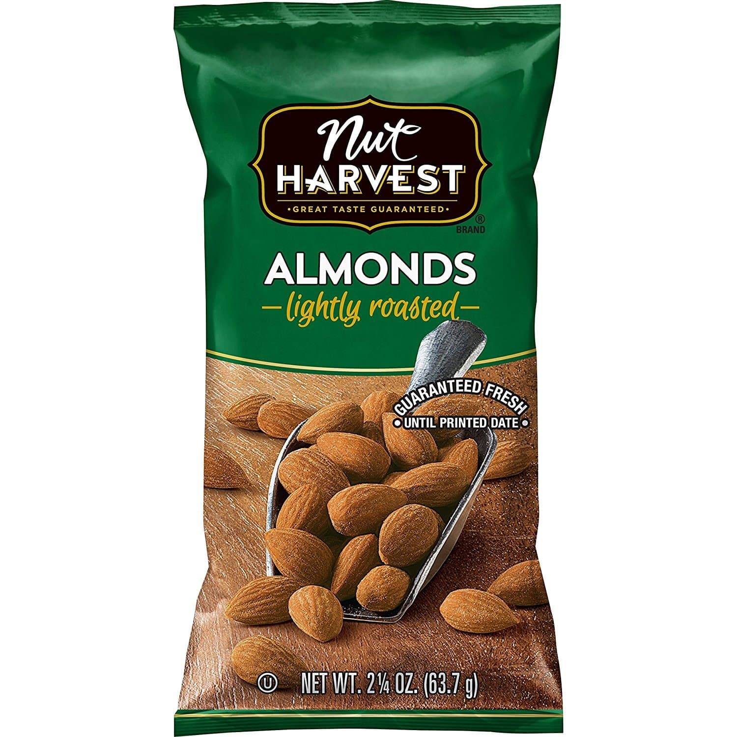 Nut Harvest Lightly Roasted Almonds, 2.25 Ounce (Pack of 16)