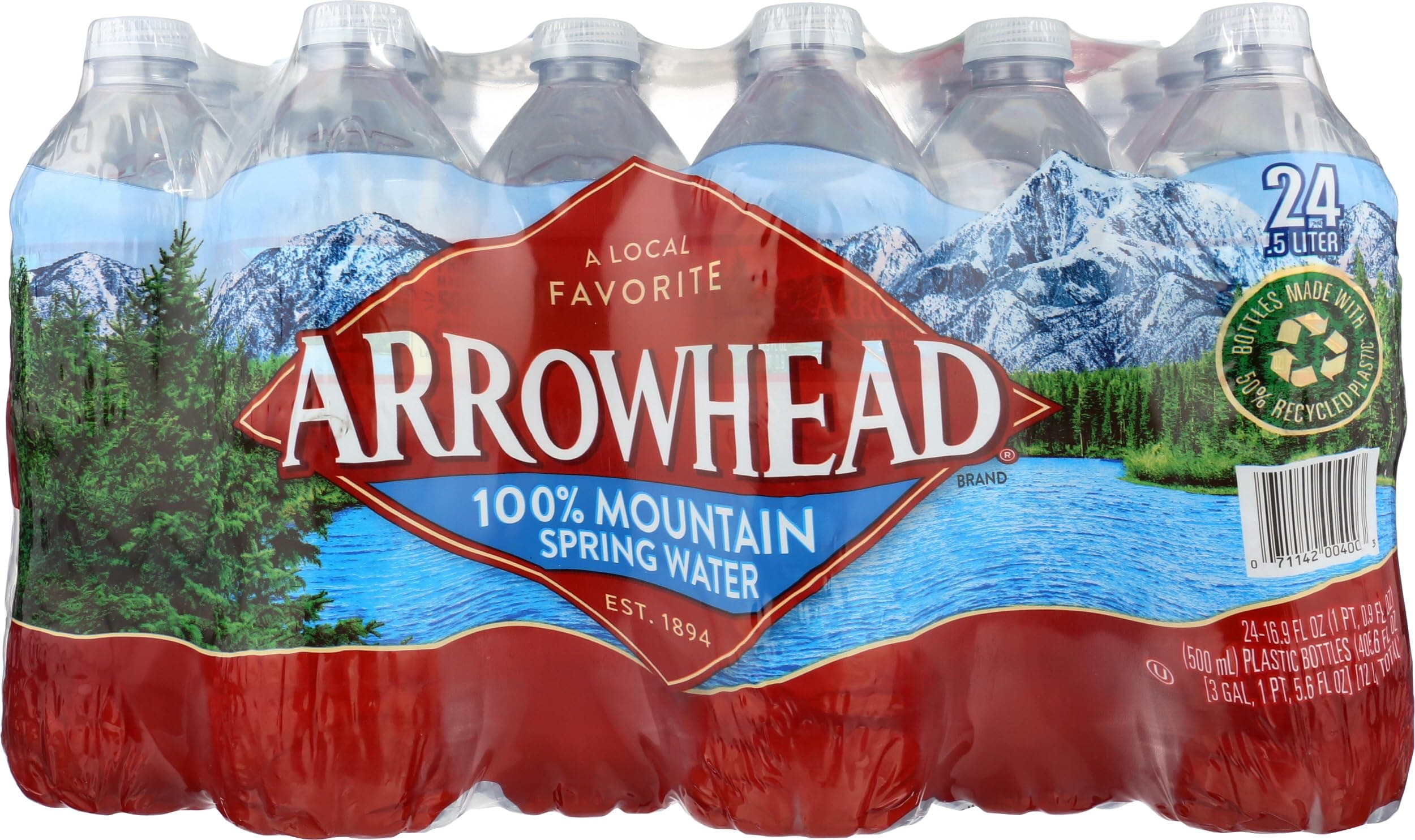 Arrowhead Water Spring 500 Milliliter, 16.91 Fl Oz (Pack of 24)
