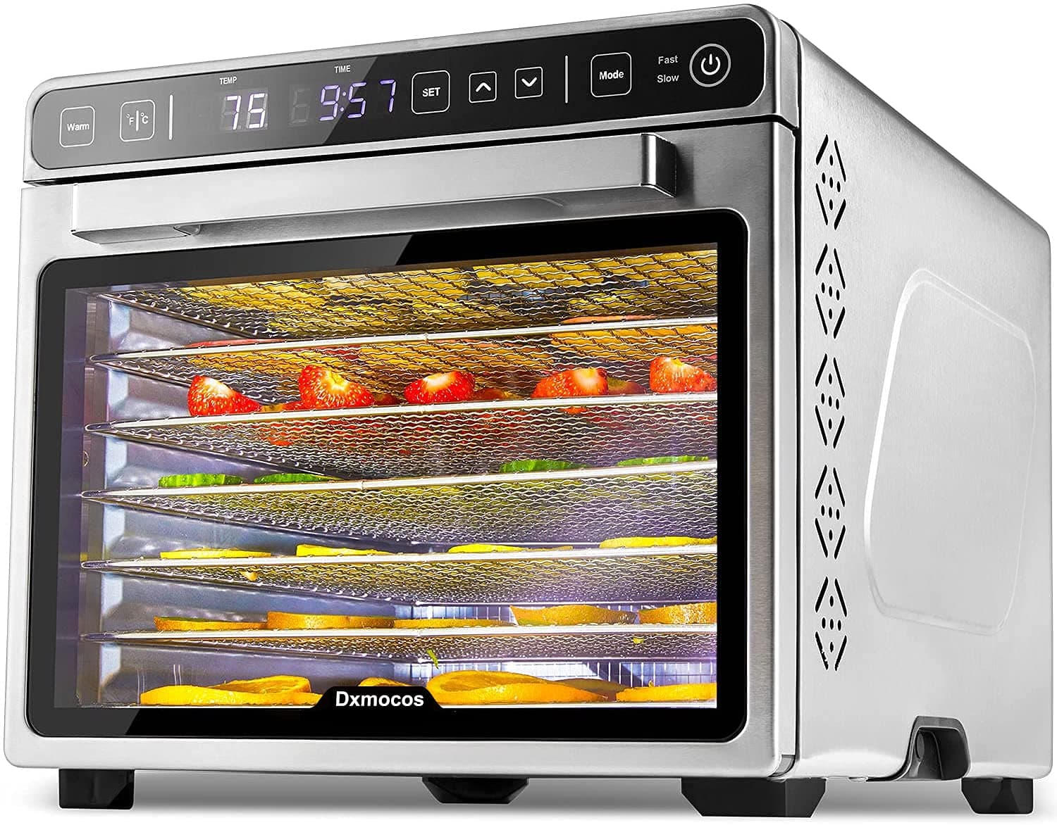 7 Layer Food Dehydrator Machine, Digital Adjustable Timer and Temperature Control, Dryer for Herb, Meat, Beef, Fruit and Vegetables, Over Heat Protection, Stainless Steel Trays