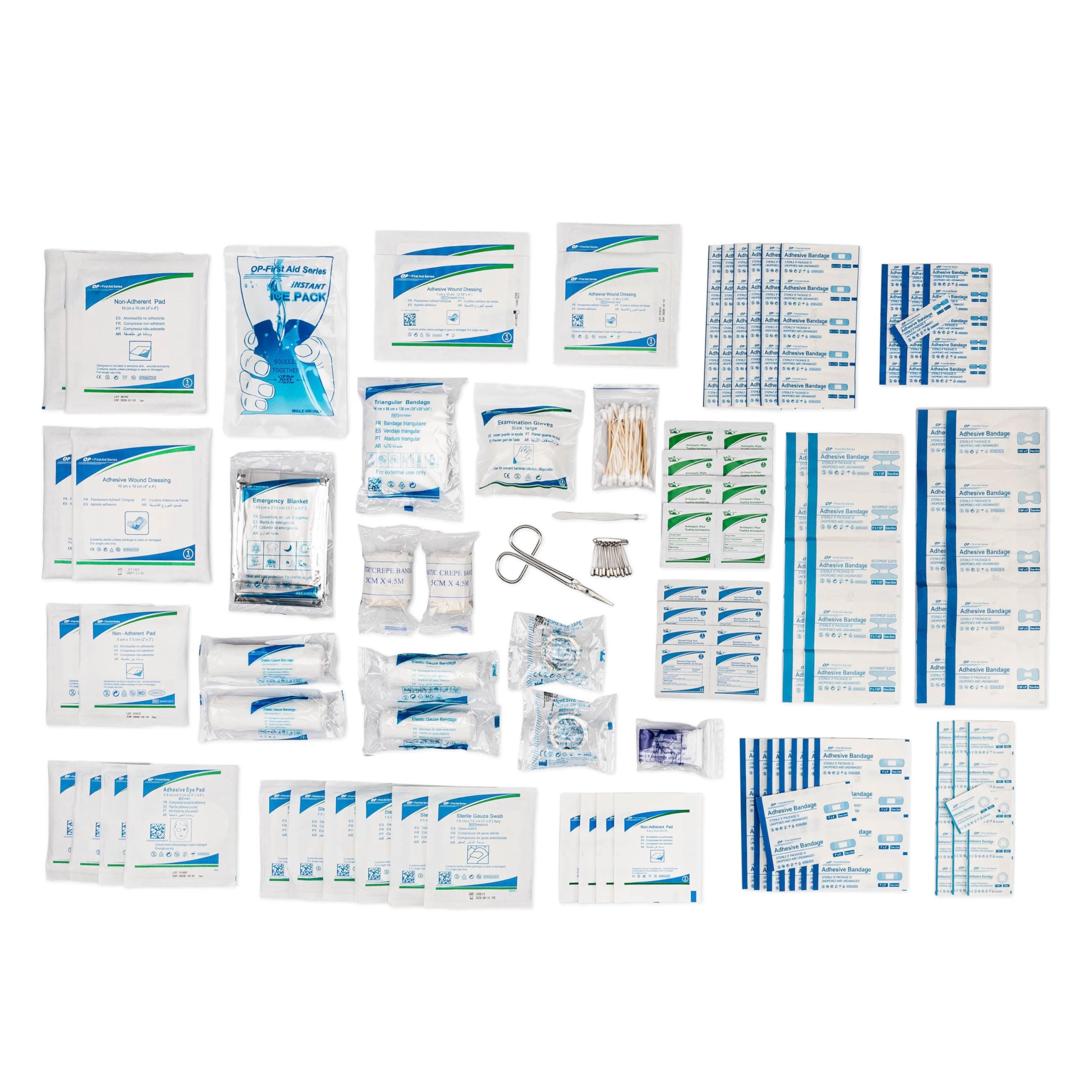First Aid Kit Refill - 200 Piece - Extra Replacement Supplies for First Aid Kits, Loose Packed Restock Supply Pack