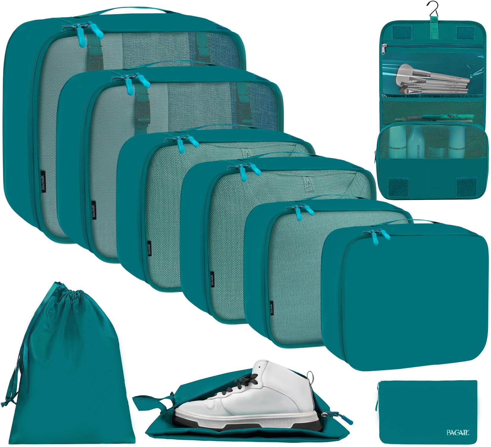 6 Set/8 Set/10 Set Packing Cubes Various Sizes Packing Organizer for Travel Accessories Luggage Carry On Suitcase