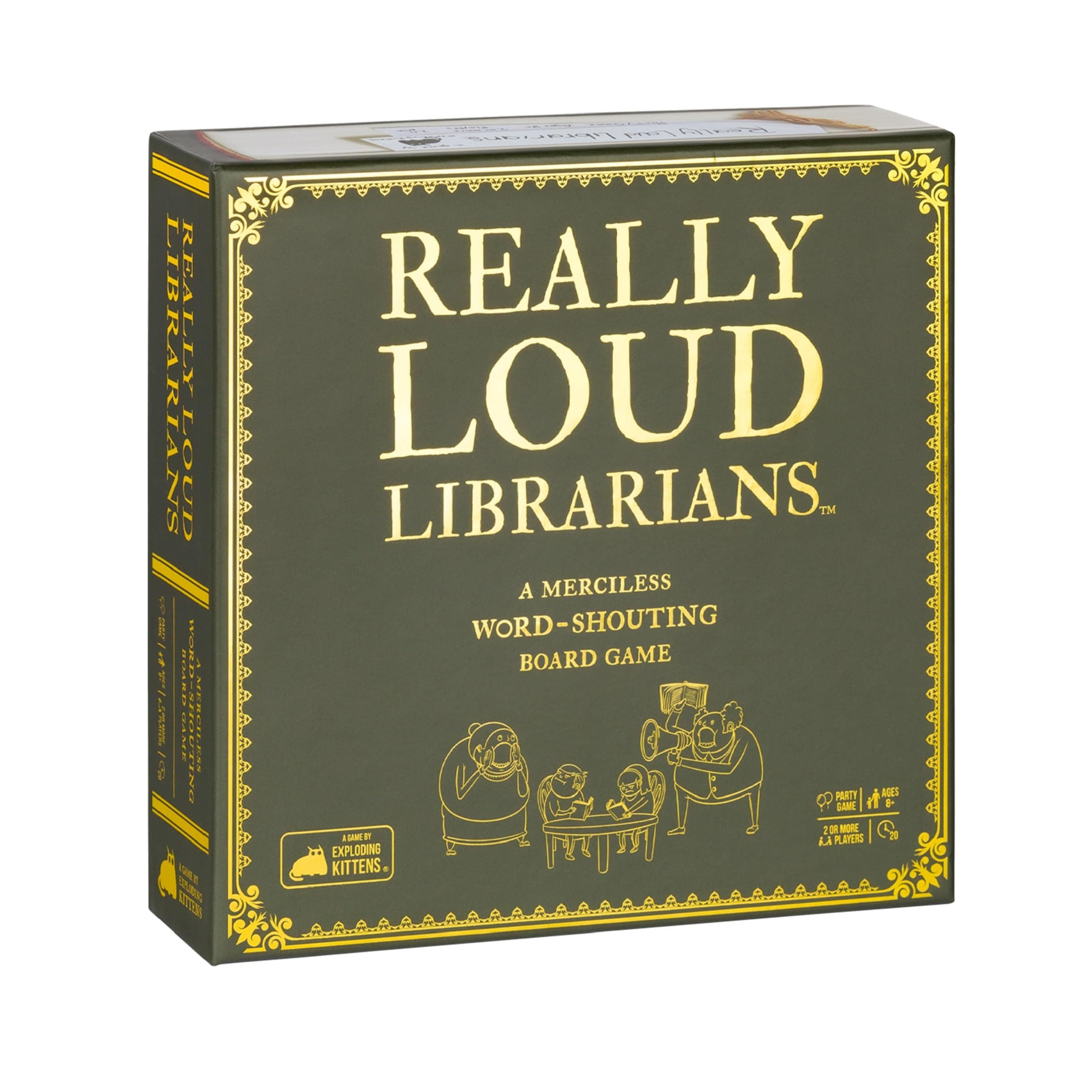Exploding Kittens Really Loud Librarians 2+ Players - Ages 8+ - 20 Minutes to Play - Fast Paced Word Shouting Board Game - Party Game, Family Game Night, Kid and Adult Card Game