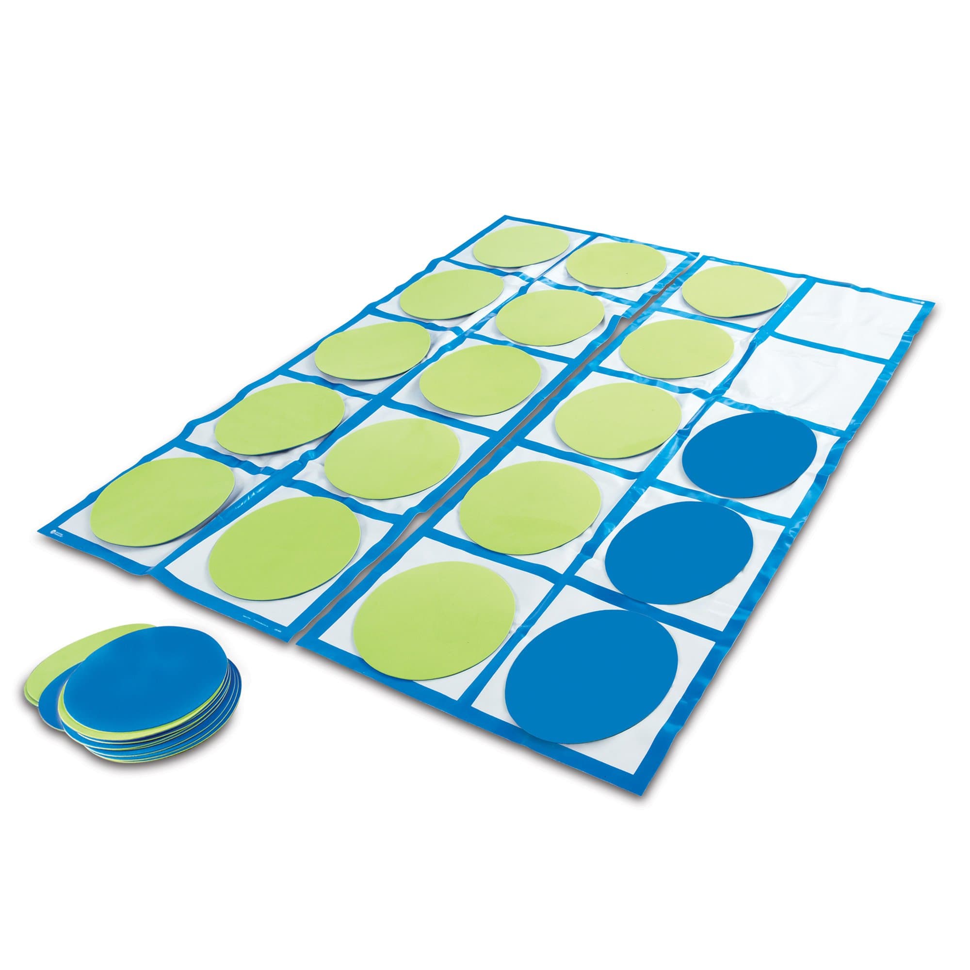 Ten Frame Floor Mat Activity Set, Math Manipulatives for Preschool & Kindergarten, Gross Motor Number & Place Value Games, Classroom Use, Lightweight, Multicolor