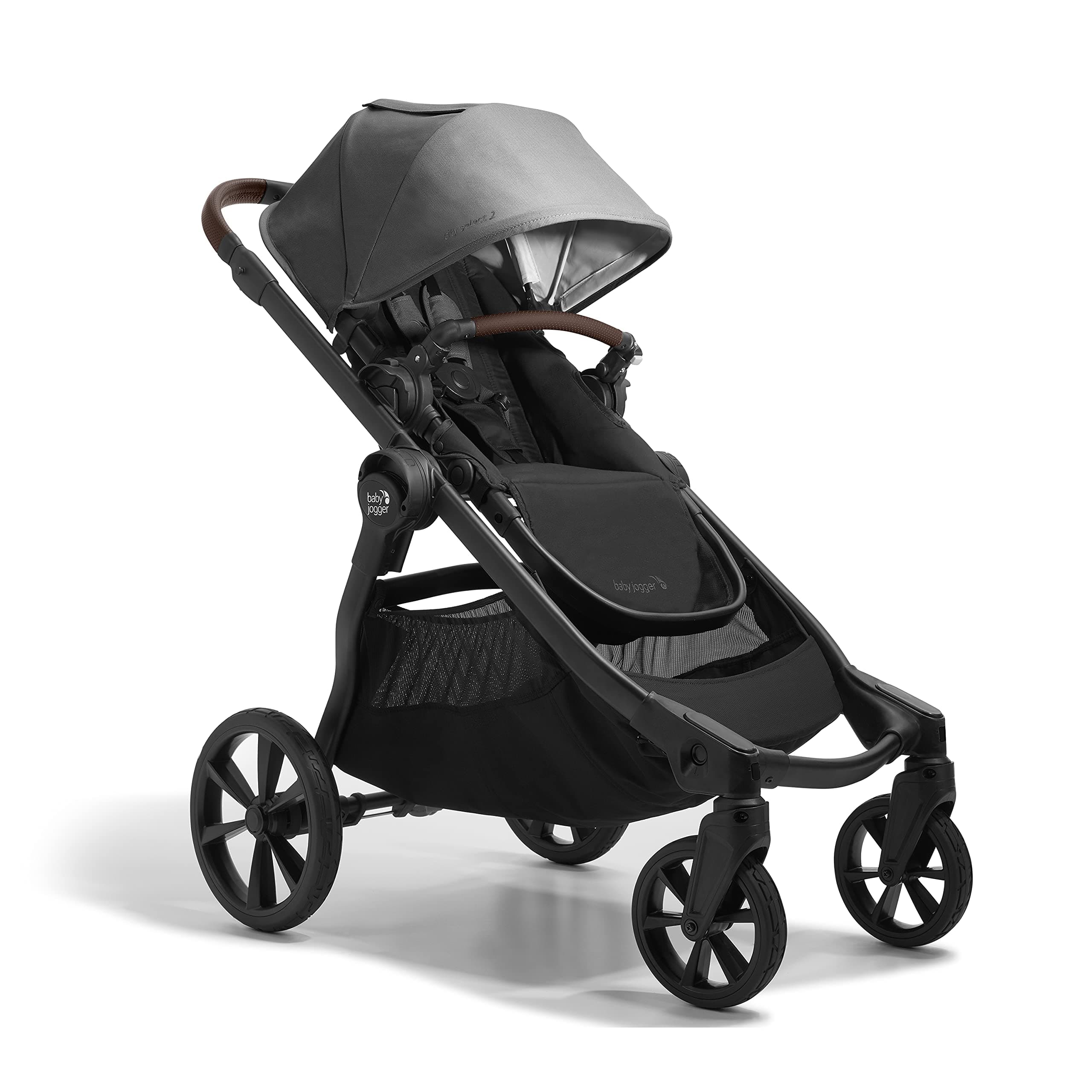 City Select 2 Single-to-Double Modular Stroller Eco Collection Harbor & Tencel Grey