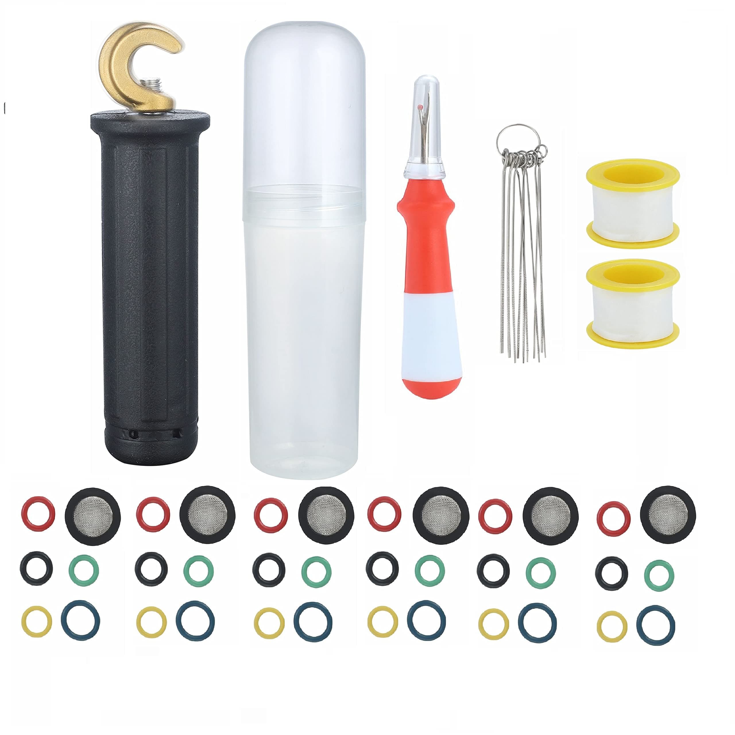 Meteor Blast Pressure Washer Maintaining and Improvement Kit Include Control Handle for Pressure Washer Gun and Pivoting Coupler, O-Ring Install-Removal Tool, Nozzle Cleaner,Tape, O-Ring and Filter