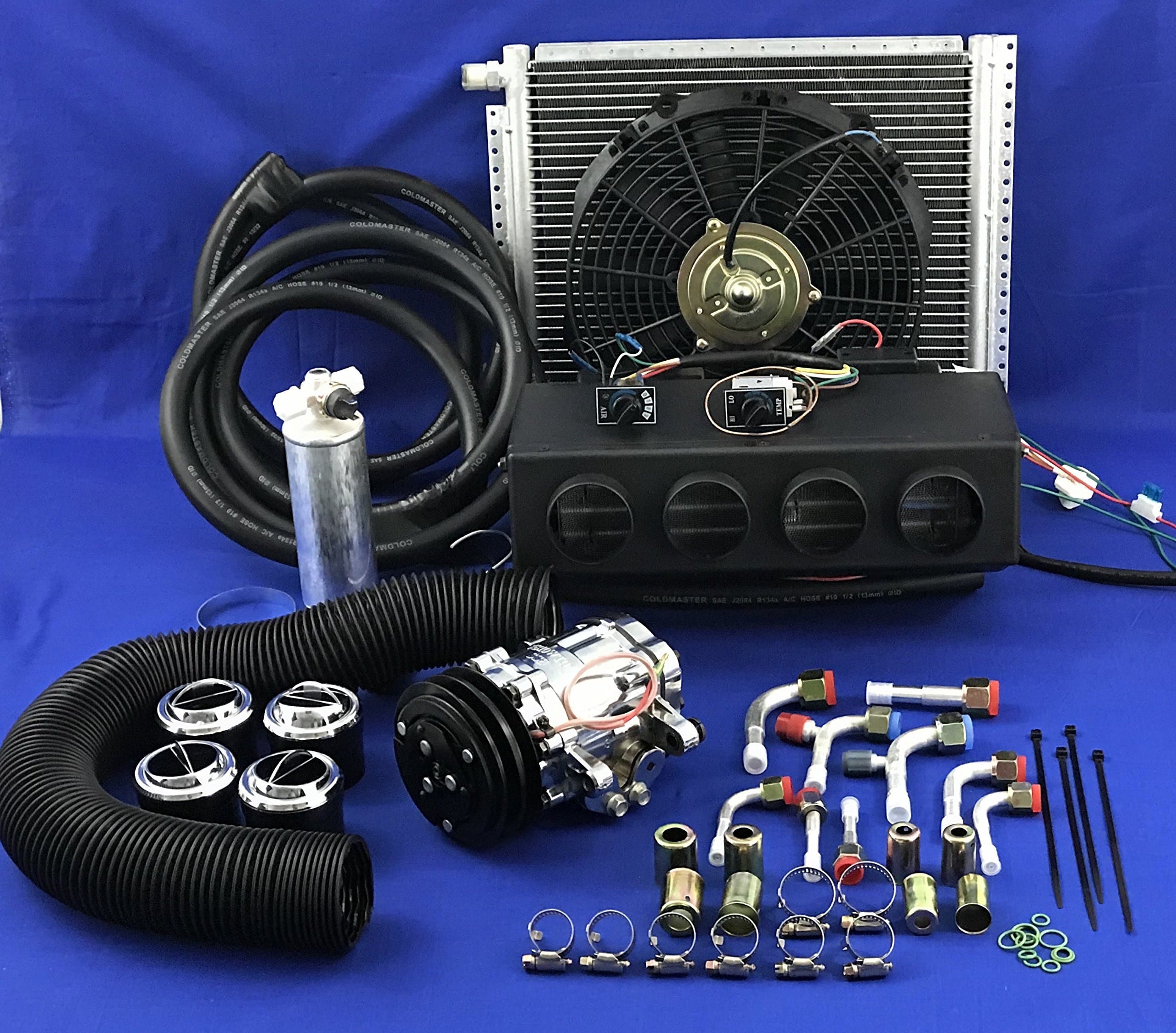 CAR AIR CONDITIONER KIT UNIVERSAL UNDER DASH EVAPORATOR AND AC COMPRESSOR A/C KIT 432 7B10