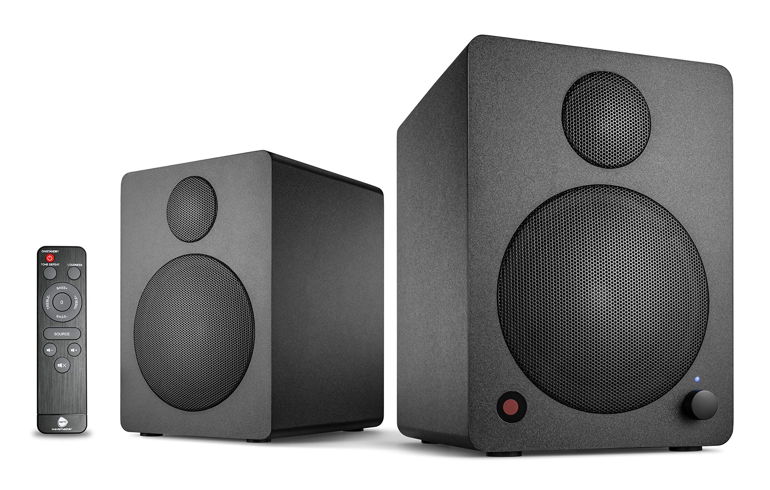 CUBE MINI NEO - 2.0 Bluetooth Bookshelf Speaker System (36 Watt) with Bluetooth streaming, digital input and IR remote control for smartphones, tablets, TV/EU version (66370) – Black