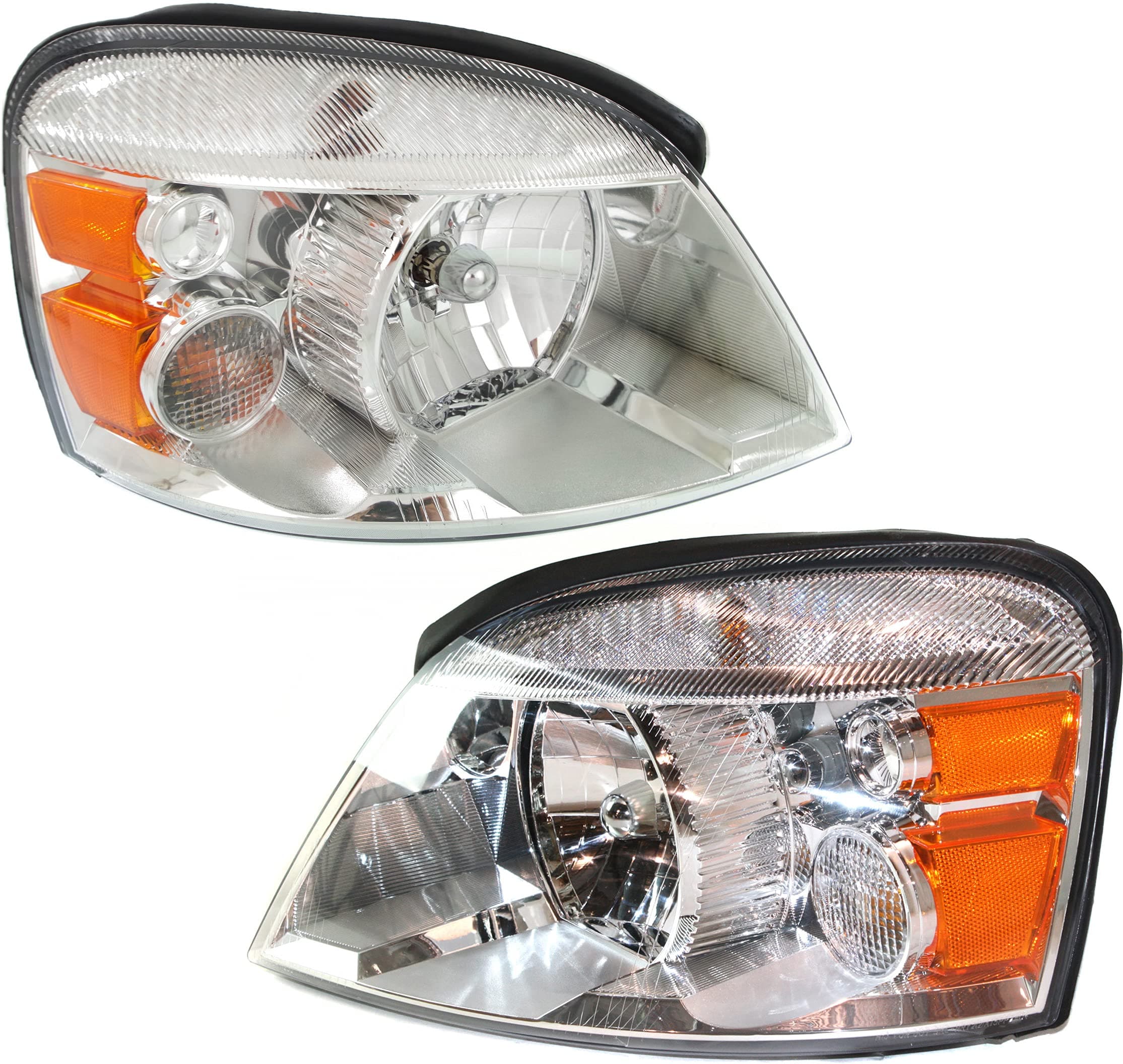 Garage-Pro Driver and Passenger Side Headlights Assembly for Ford Freestar 2004-2007 Halogen With Bulbs, Base, Limited, S, SE, SEL, SES, Sport Replaces # 7F2Z13008B, 7F2Z13008A