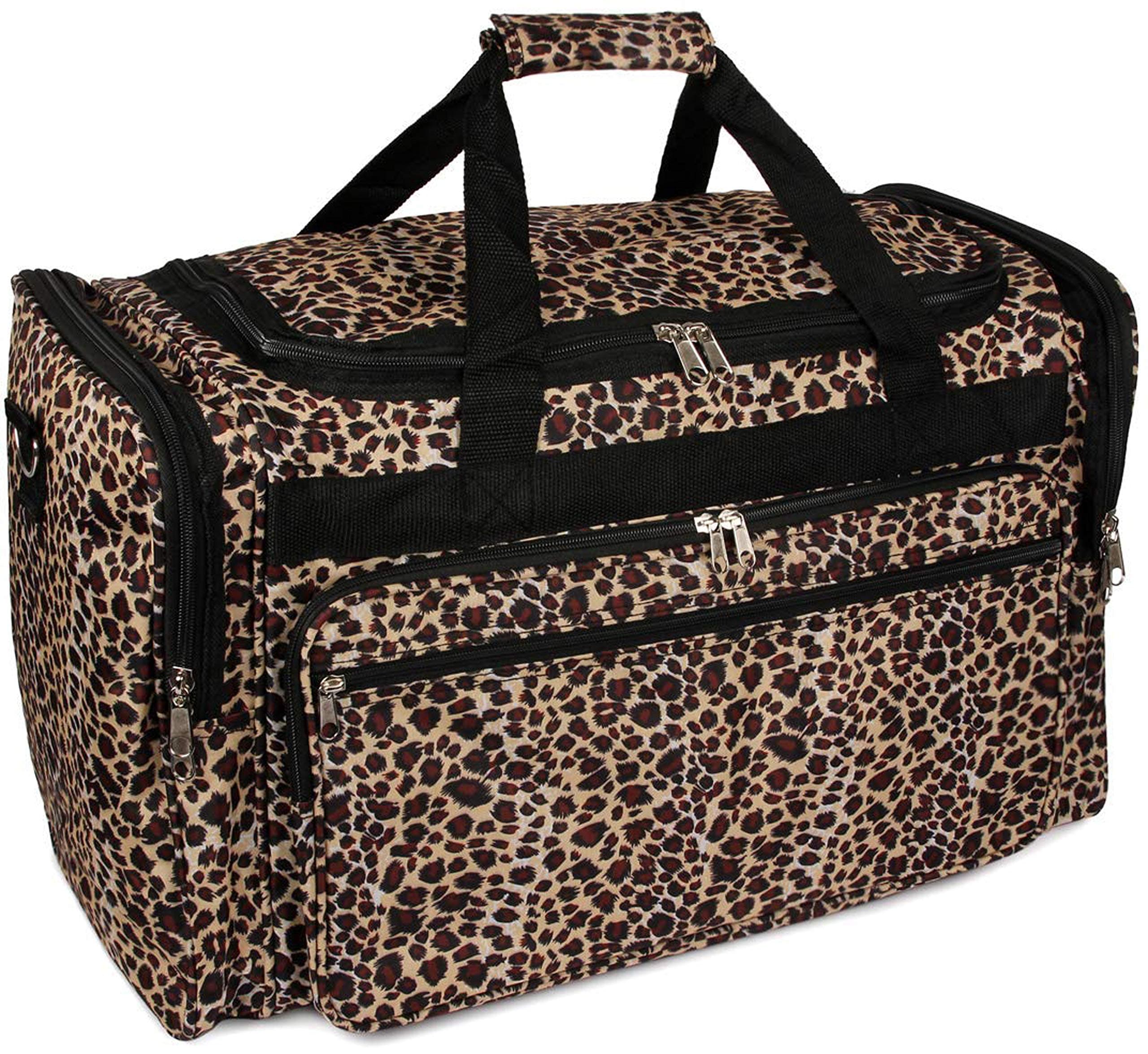 19" Leopard Print Duffle Bag Carry on Duffle Bag