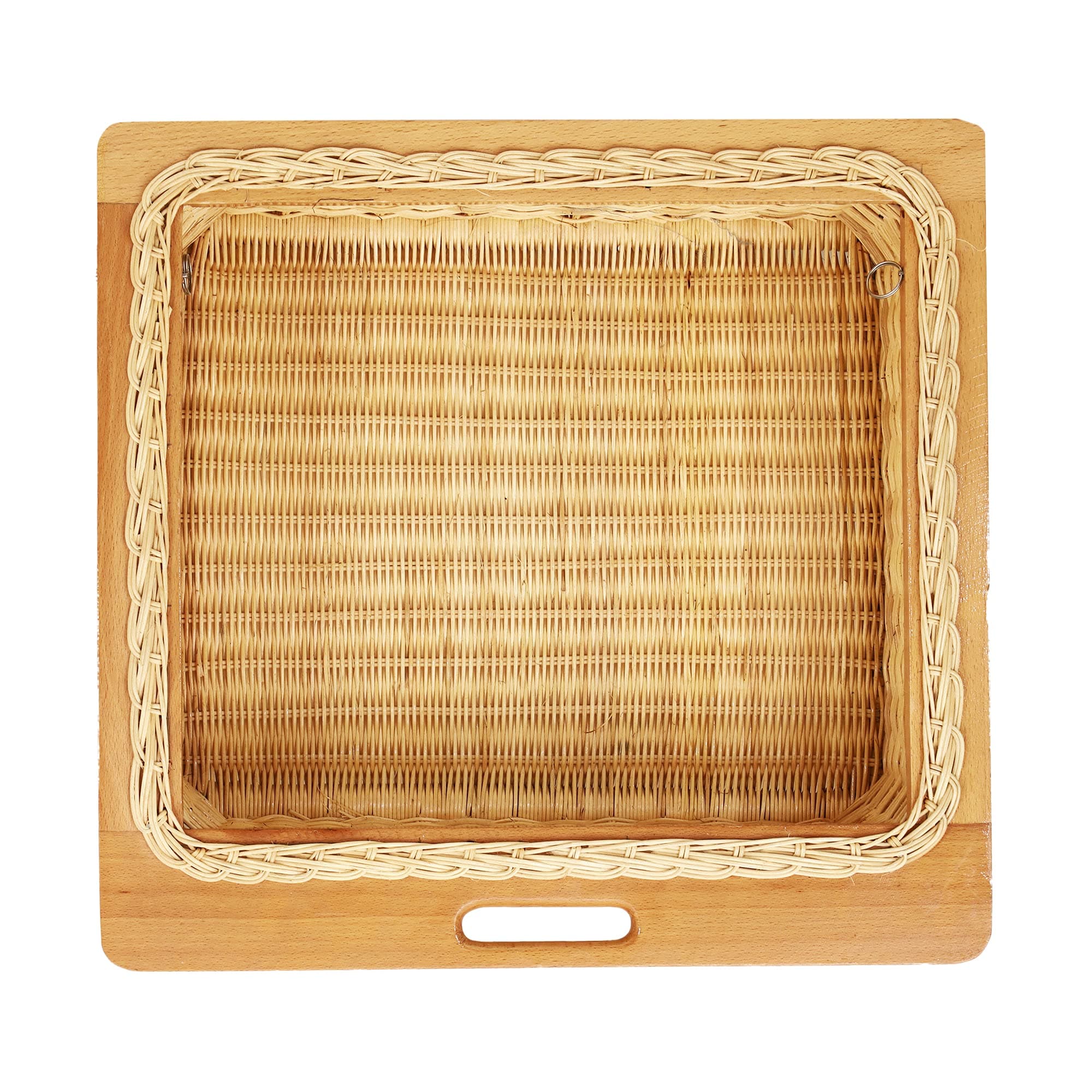 Wicker basket for modular kitchen | wicker basket for kitchen storage | Wicker basket for onion, patato (Without Partition, 22.5" W (564mm) X 20" L X 8" H))