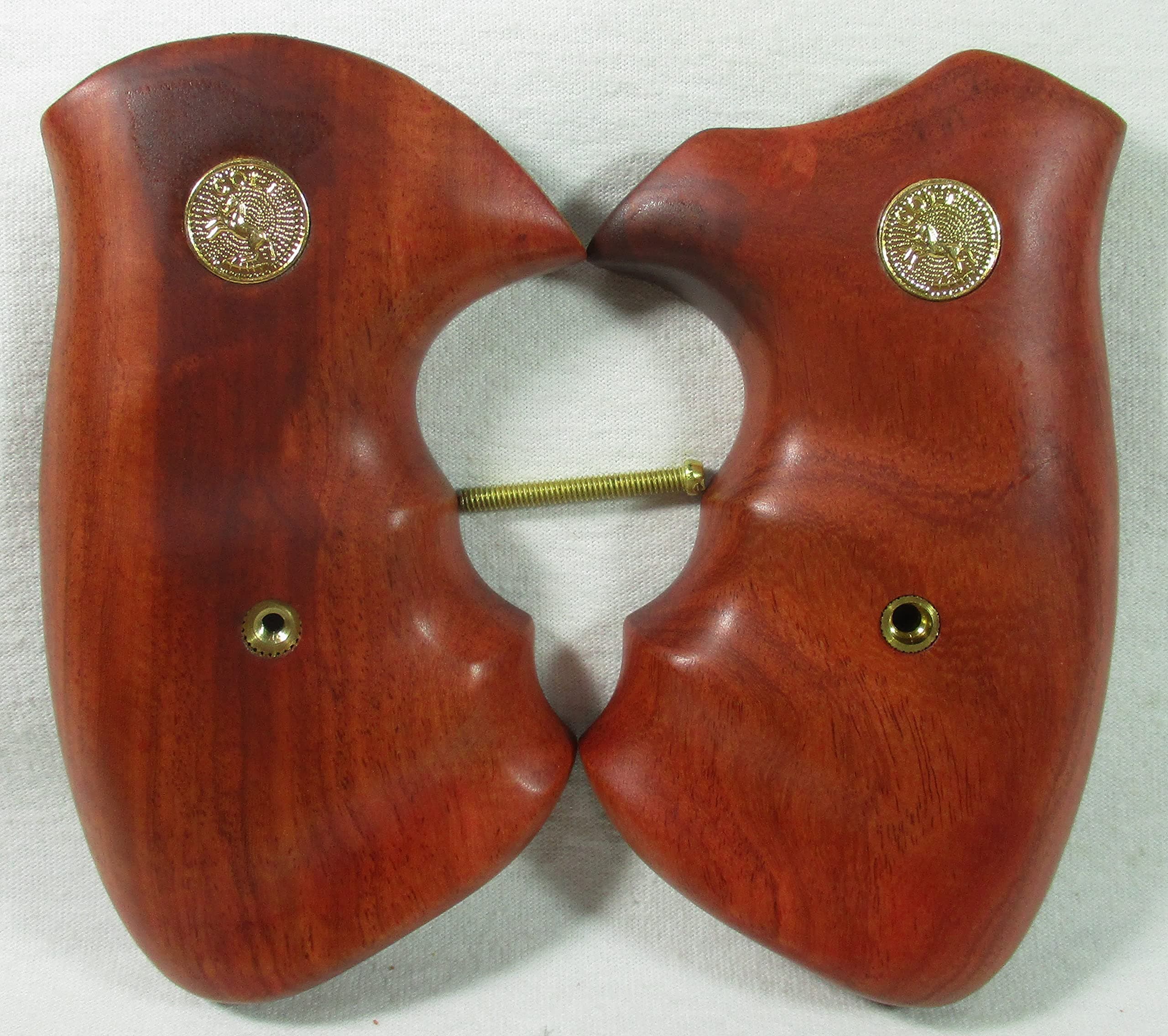 Wood Grips for Colt Python Revolver Gold Medallion, New