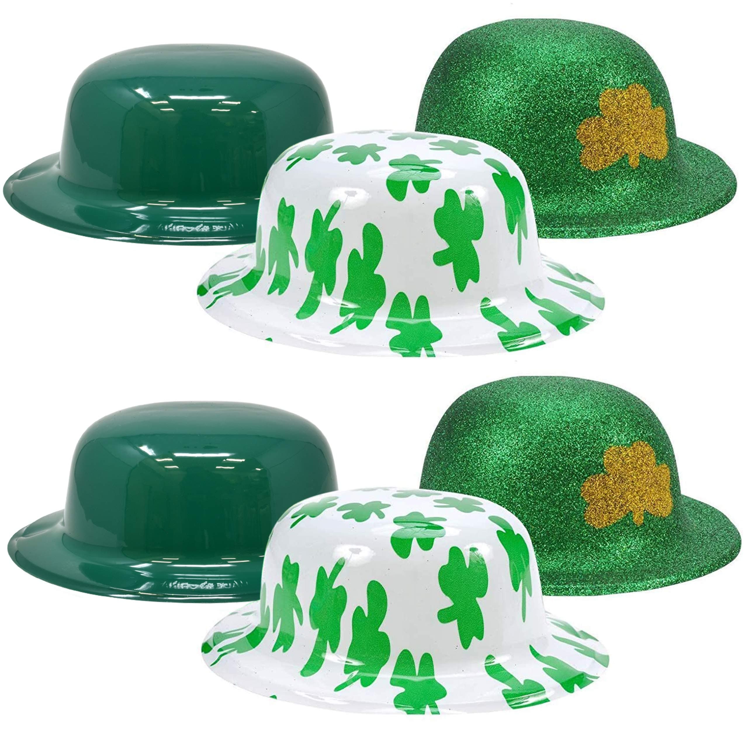 Gift Boutique 6 Pack St Patrick’s Day Green Irish Shamrock Hats Costume Party Supplies Decoration Accessories