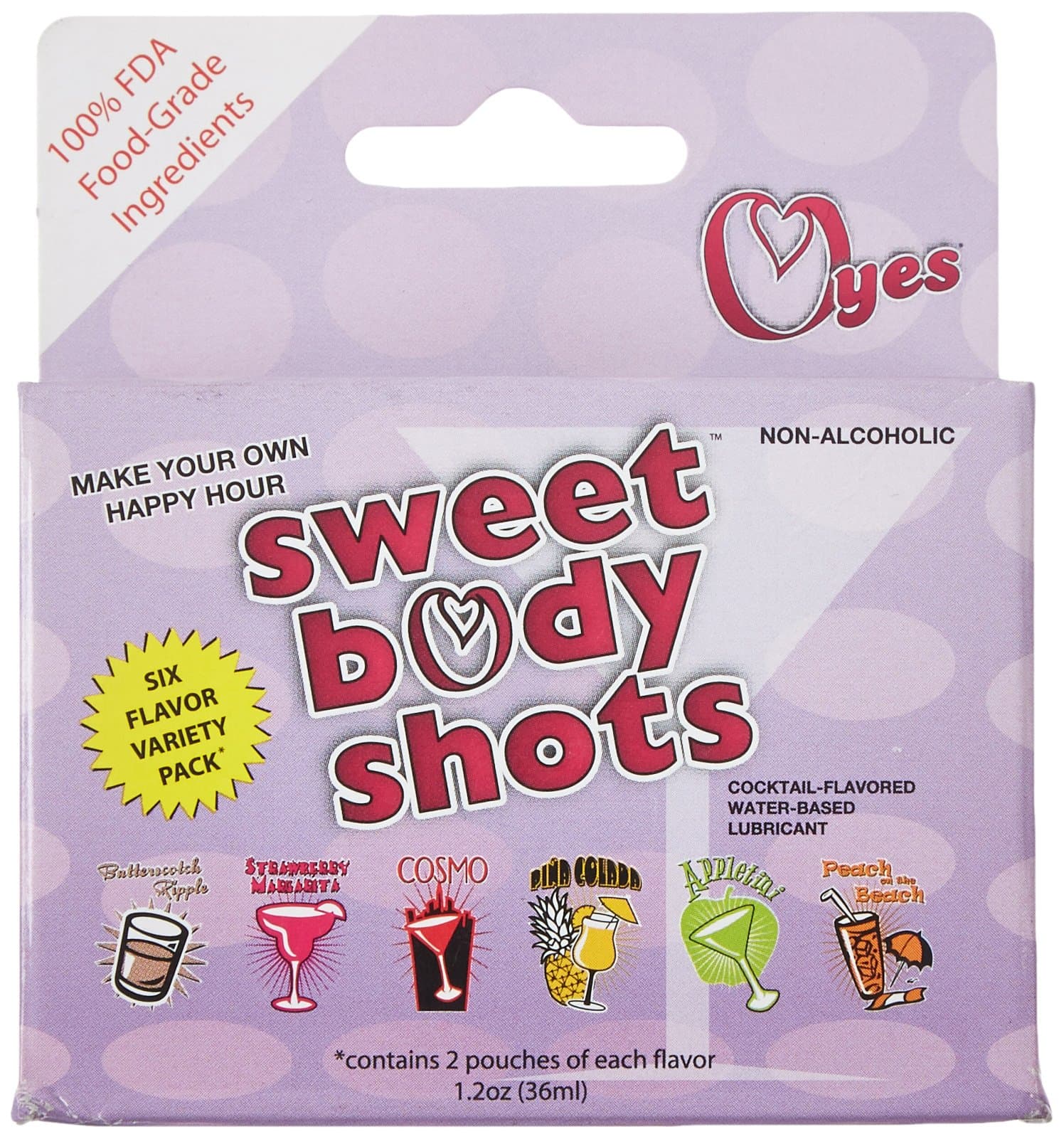 OYes Sweet Body Shots, 12 Count