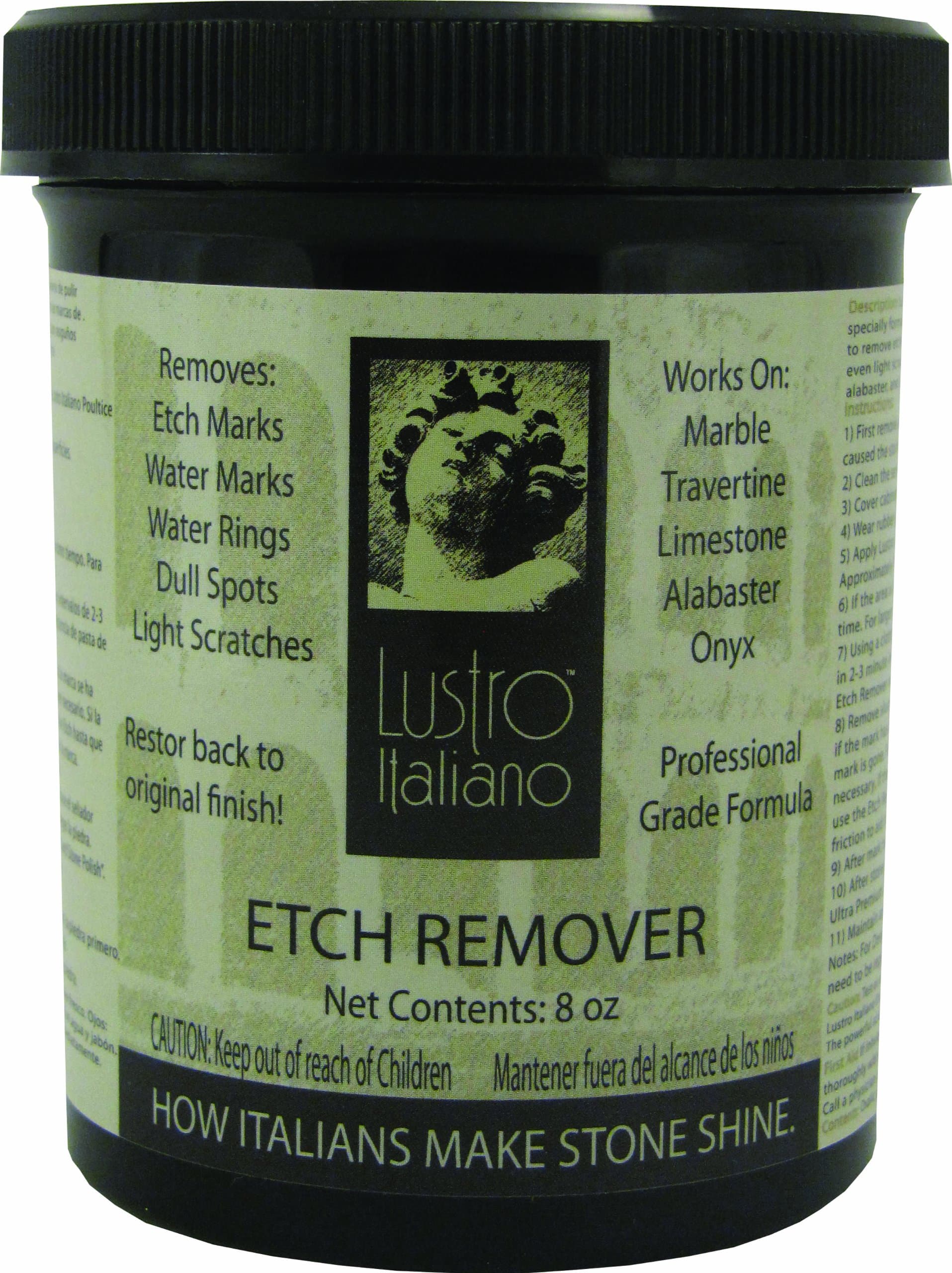 Lustro Italiano Etch Remover, 8-Ounce
