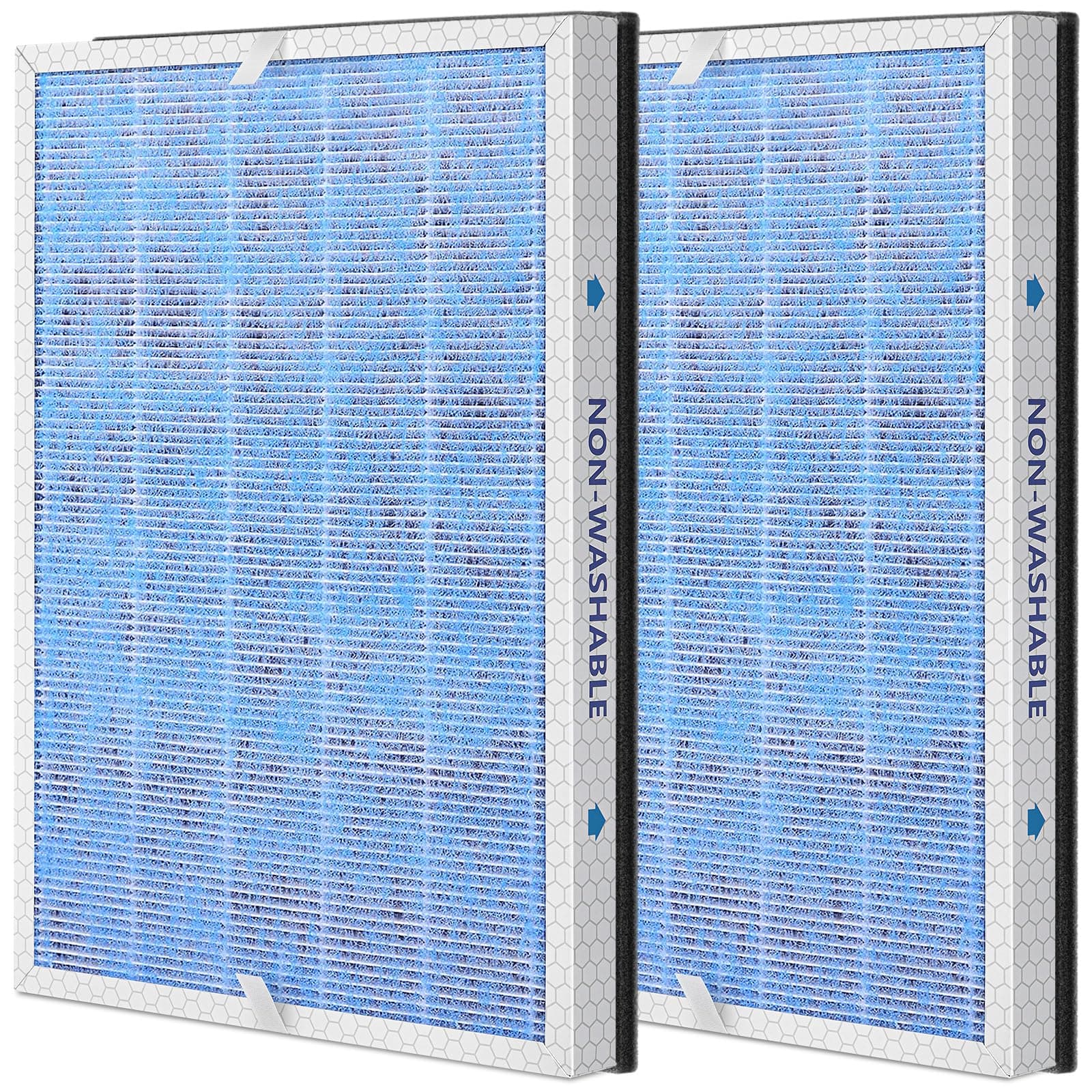 MSA3 Replacement Filter, Compatible with Membrane Solutions MSA3/MSA3S Air Purifier,【Upgraded】3-in-1 Filter, 2-Pack - Standard Version