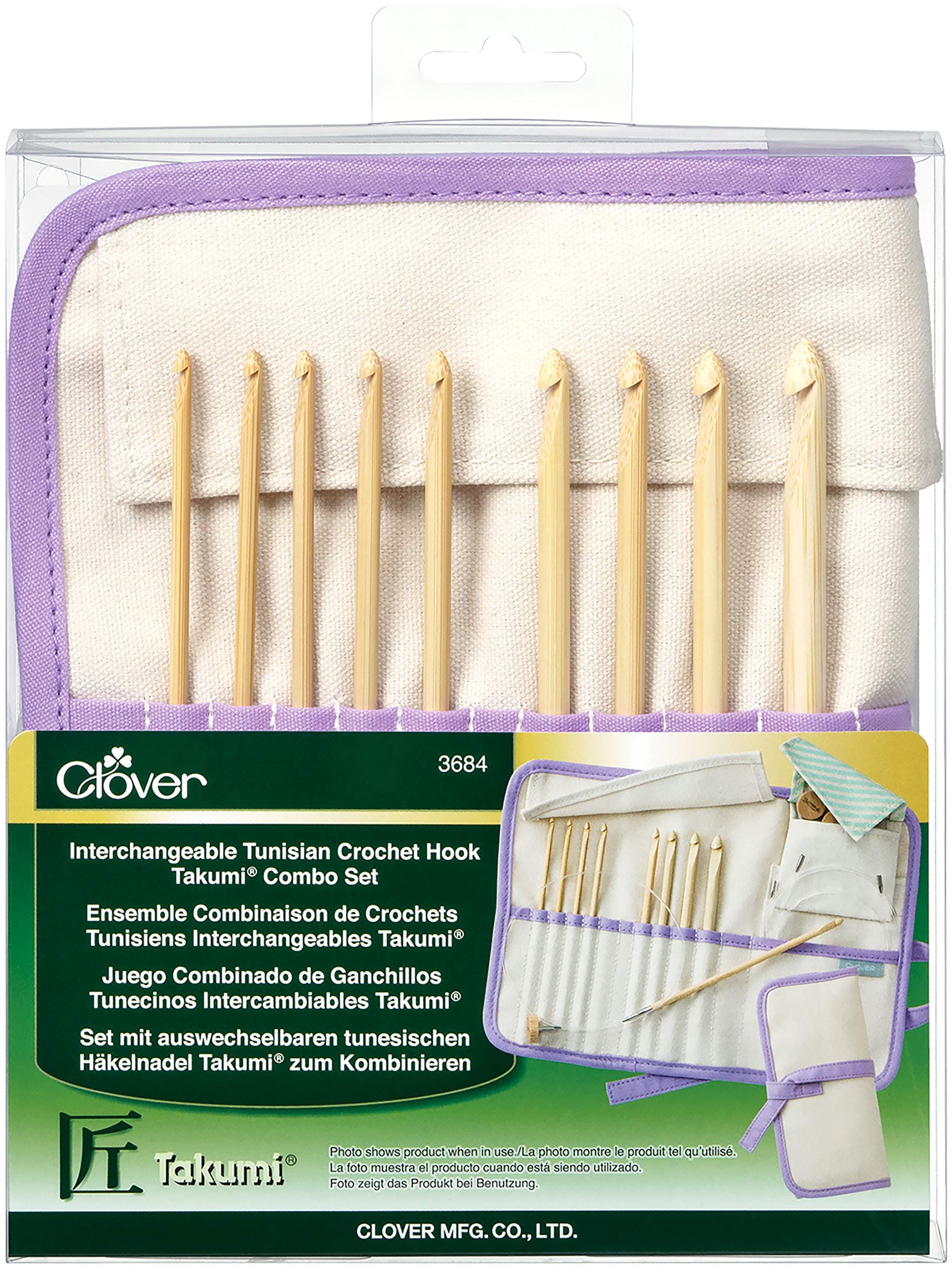 Clover Interchangeable Tunisian Crochet Hook "Takumi" Combo Set