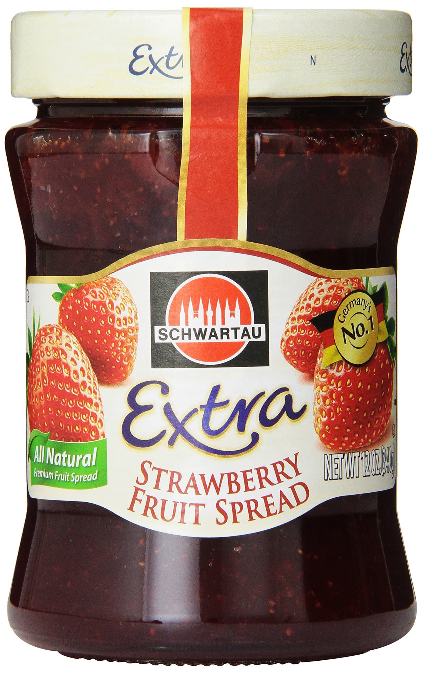 Schwartau Fruit Spread, Strawberry, 12 Ounce