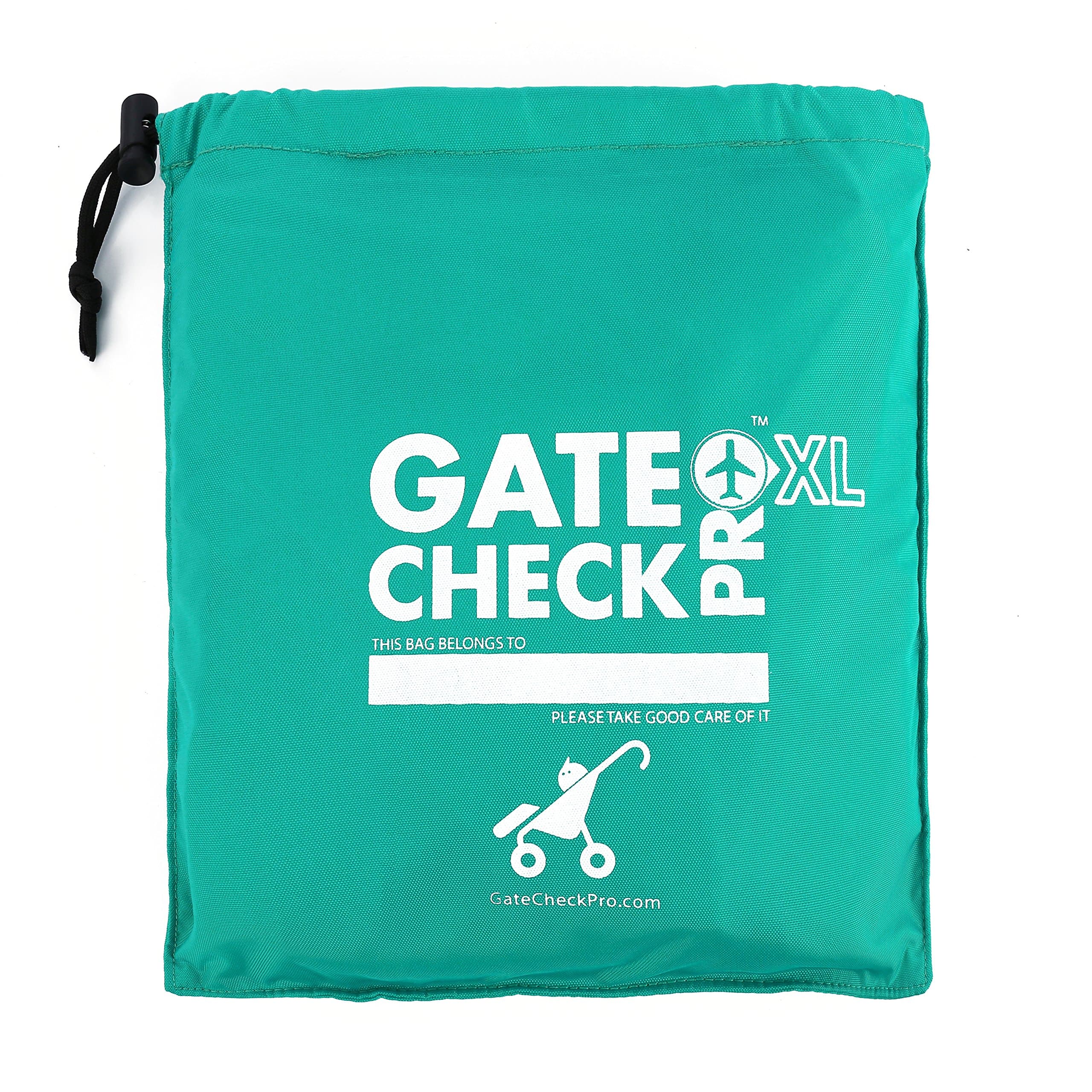 XL Double Stroller Bag for Airplane Travel | Extra Large & Ultra Durable Cover | Padded Adjustable Backpack Shoulder Straps | Easy Carrying - Green